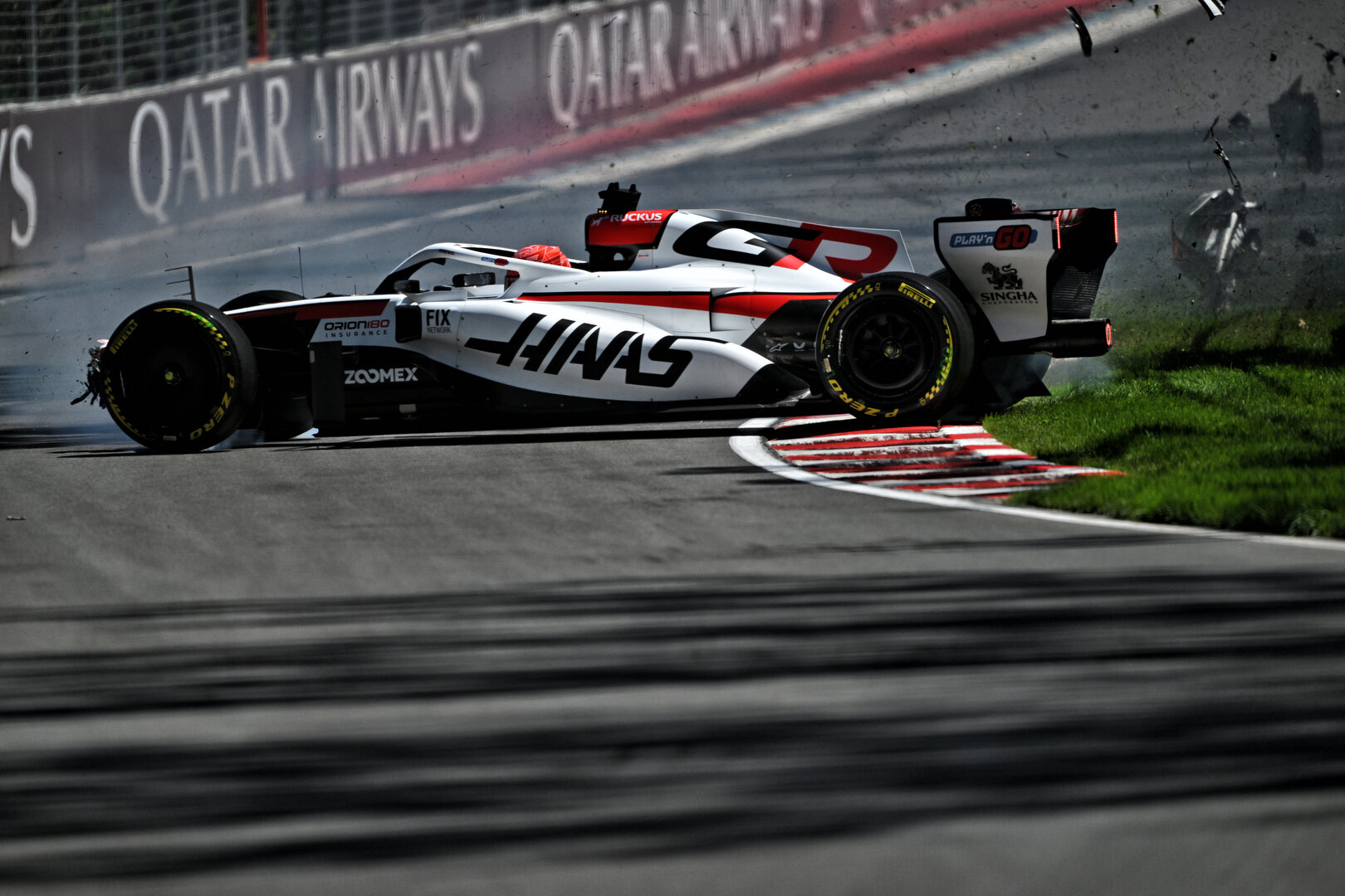 GP CANADA, Esteban Ocon (FRA) Haas F1 Team VF-26 crashed in the practice session.
22.05.2026. Formula 1 World Championship, Rd 5, Canadian Grand Prix, Montreal, Canada, Sprint Qualifiche Day.
- www.xpbimages.com, EMail: requests@xpbimages.com © Copyright: Price / XPB Images