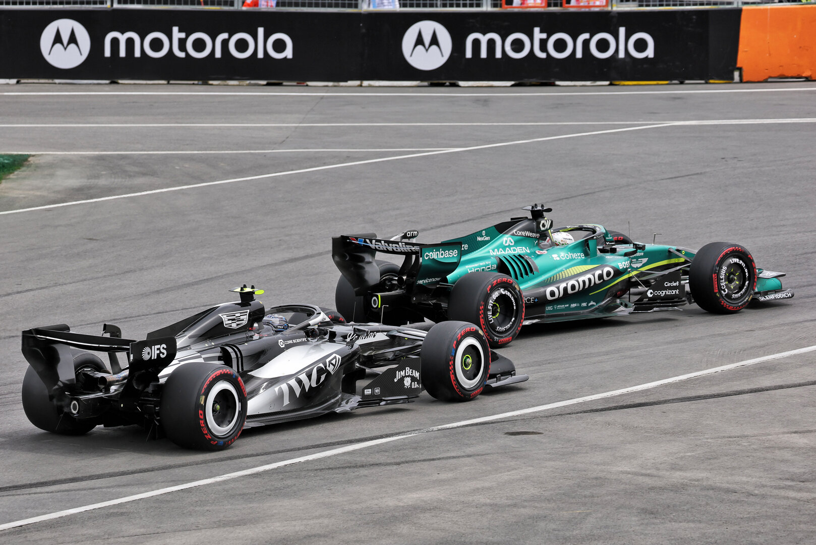 GP CANADA, Lance Stroll (CDN) Aston Martin F1 Team AMR26 e Valtteri Bottas (FIN) Cadillac Formula 1 Team MAC-26.
23.05.2026. Formula 1 World Championship, Rd 5, Canadian Grand Prix, Montreal, Canada, Sprint e Qualifiche Day.
- www.xpbimages.com, EMail: requests@xpbimages.com © Copyright: Moy / XPB Images