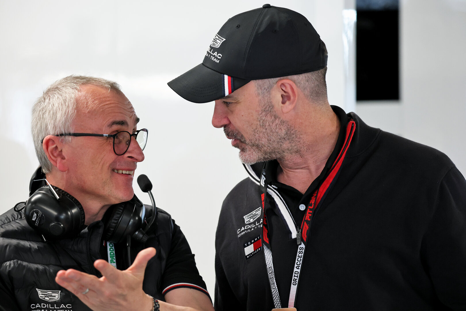 GP CANADA, (L to R): John McQuilliam (GBR) Cadillac Formula 1 Team Chief Designer with Marc Hynes (GBR) Cadillac Formula 1 Team Chief Racing Officer.
23.05.2026. Formula 1 World Championship, Rd 5, Canadian Grand Prix, Montreal, Canada, Sprint e Qualifiche Day.
- www.xpbimages.com, EMail: requests@xpbimages.com © Copyright: Batchelor / XPB Images