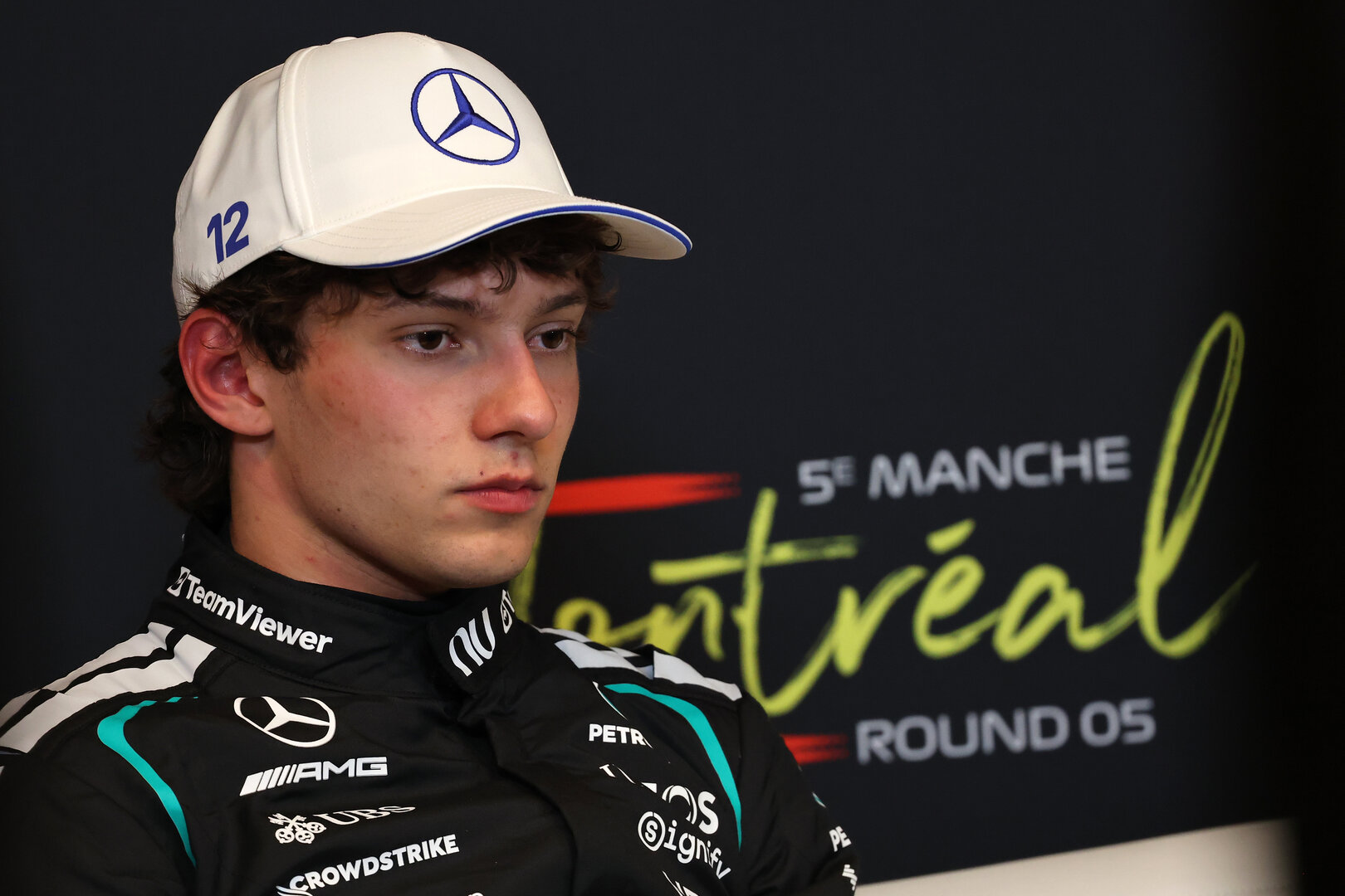 GP CANADA, Andrea Kimi Antonelli (ITA) Mercedes AMG Formula One Team in the post qualifying FIA Press Conference.
23.05.2026. Formula 1 World Championship, Rd 5, Canadian Grand Prix, Montreal, Canada, Sprint e Qualifiche Day.
- www.xpbimages.com, EMail: requests@xpbimages.com © Copyright: Batchelor / XPB Images