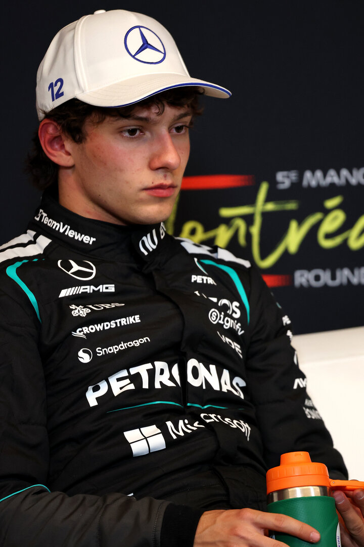 GP CANADA, Andrea Kimi Antonelli (ITA) Mercedes AMG Formula One Team in the post qualifying FIA Press Conference.
23.05.2026. Formula 1 World Championship, Rd 5, Canadian Grand Prix, Montreal, Canada, Sprint e Qualifiche Day.
- www.xpbimages.com, EMail: requests@xpbimages.com © Copyright: Batchelor / XPB Images