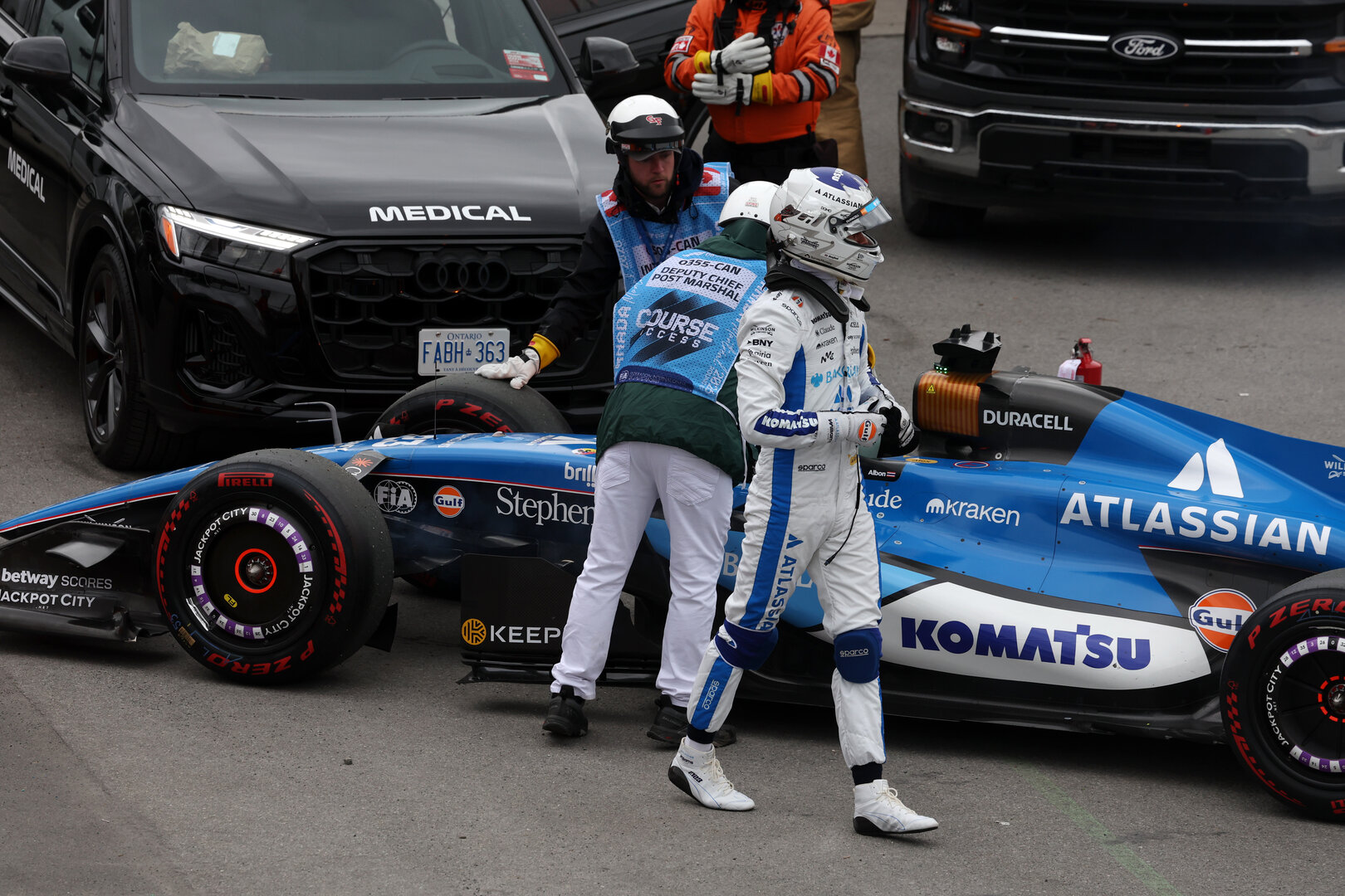 GP CANADA, Alexander Albon (THA) Williams F1 Team FW48 retired from the race.
24.05.2026. Formula 1 World Championship, Rd 5, Canadian Grand Prix, Montreal, Canada, Gara Day.
 - www.xpbimages.com, EMail: requests@xpbimages.com © Copyright: Dunbar / XPB Images