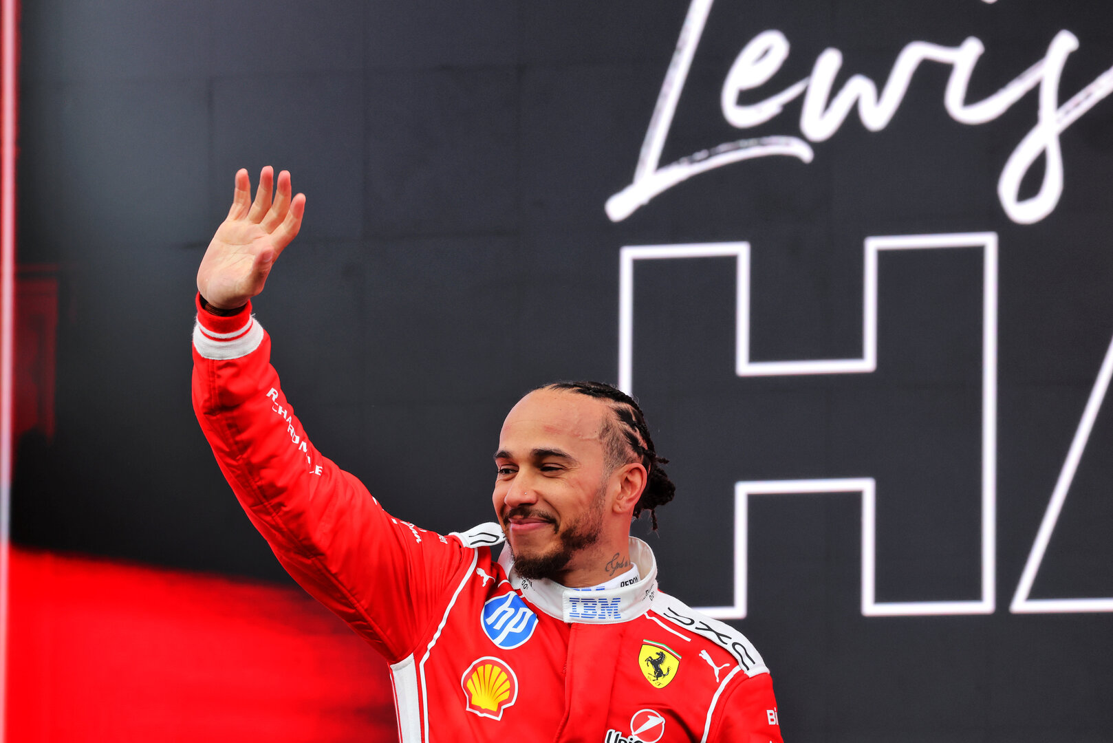 GP CANADA, Lewis Hamilton (GBR) Ferrari celebrates his second position on the podium.
24.05.2026. Formula 1 World Championship, Rd 5, Canadian Grand Prix, Montreal, Canada, Gara Day.
 - www.xpbimages.com, EMail: requests@xpbimages.com © Copyright: Dunbar / XPB Images