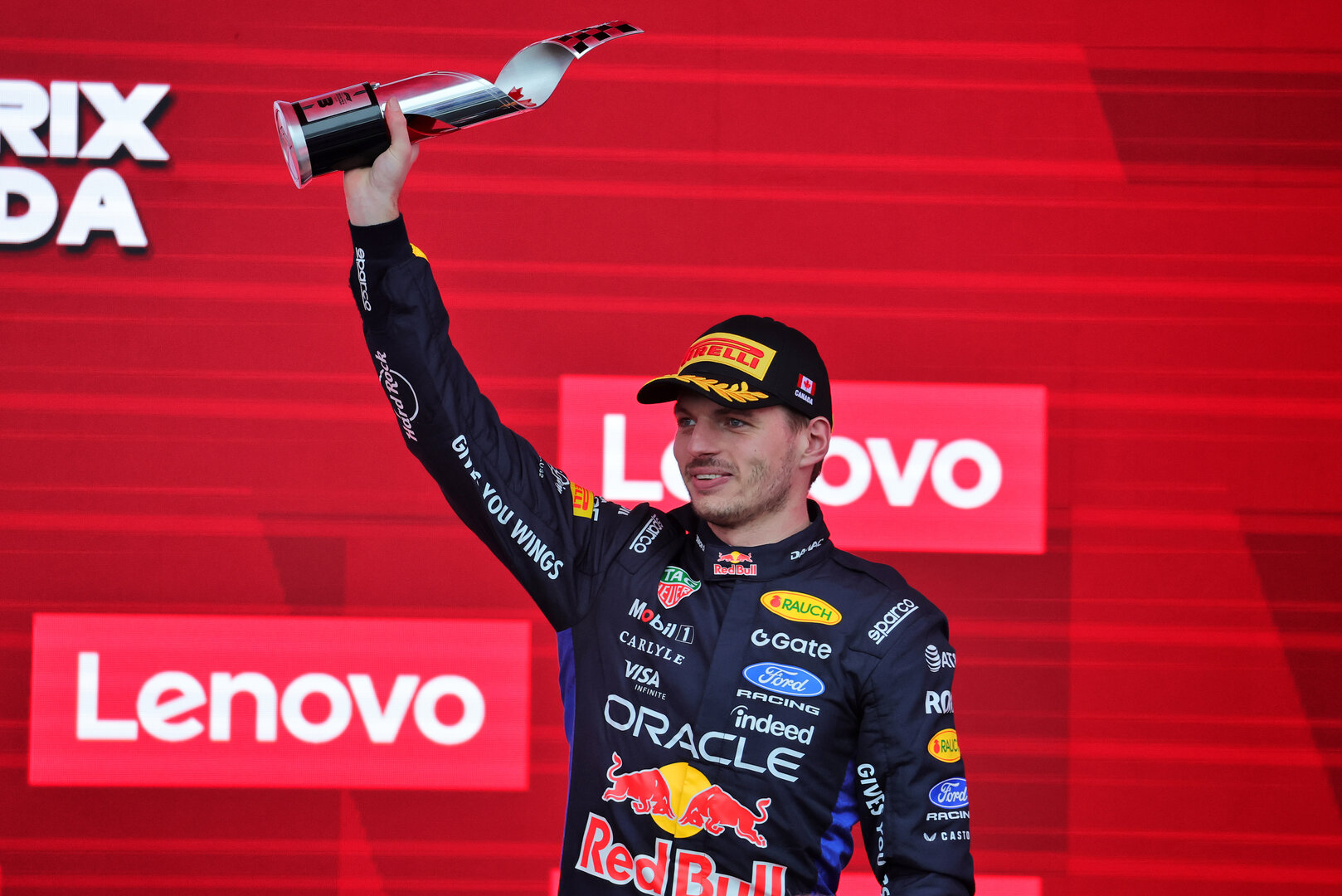 GP CANADA, Max Verstappen (NLD) Red Bull Racing celebrates his third position on the podium.
24.05.2026. Formula 1 World Championship, Rd 5, Canadian Grand Prix, Montreal, Canada, Gara Day.
- www.xpbimages.com, EMail: requests@xpbimages.com © Copyright: Moy / XPB Images