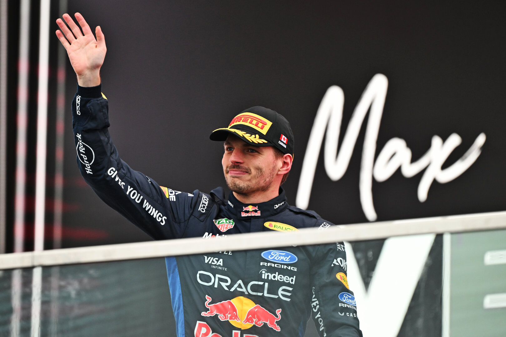 GP CANADA, Max Verstappen (NLD) Red Bull Racing celebrates his third position on the podium.
24.05.2026. Formula 1 World Championship, Rd 5, Canadian Grand Prix, Montreal, Canada, Gara Day.
- www.xpbimages.com, EMail: requests@xpbimages.com © Copyright: Price / XPB Images