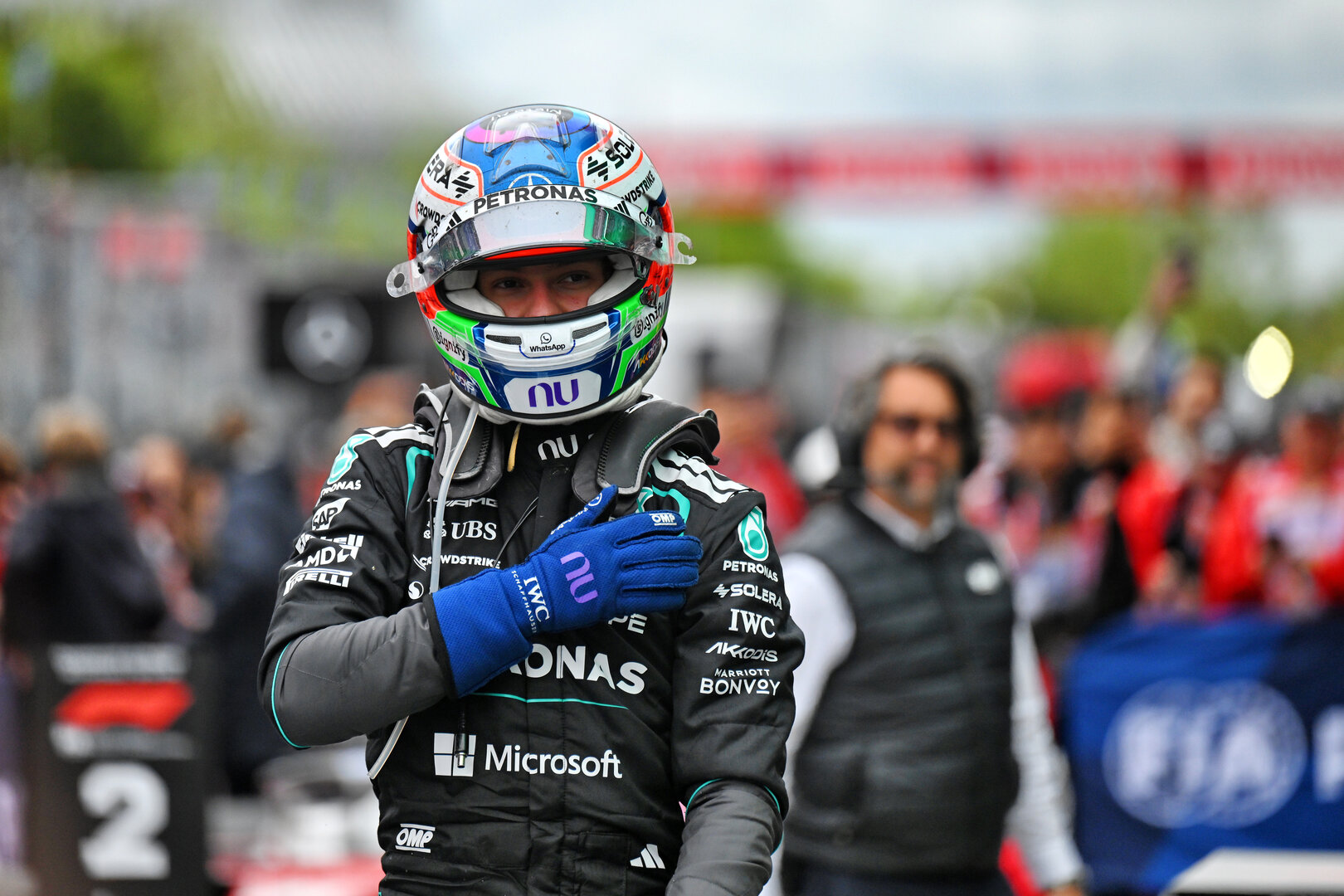 GP CANADA, Gara winner Andrea Kimi Antonelli (ITA) Mercedes AMG Formula One Team celebrates in parc ferme.
24.05.2026. Formula 1 World Championship, Rd 5, Canadian Grand Prix, Montreal, Canada, Gara Day.
- www.xpbimages.com, EMail: requests@xpbimages.com © Copyright: Price / XPB Images