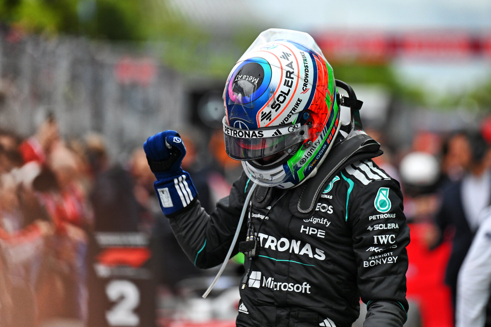 GP CANADA, Gara winner Andrea Kimi Antonelli (ITA) Mercedes AMG Formula One Team celebrates in parc ferme.
24.05.2026. Formula 1 World Championship, Rd 5, Canadian Grand Prix, Montreal, Canada, Gara Day.
- www.xpbimages.com, EMail: requests@xpbimages.com © Copyright: Price / XPB Images