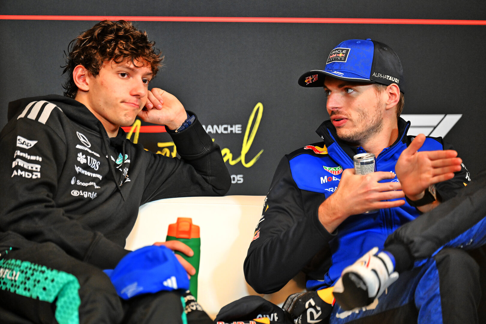 GP CANADA, (L to R): Andrea Kimi Antonelli (ITA) Mercedes AMG Formula One Team; e Max Verstappen (NLD) Red Bull Racing, in the post race FIA Press Conference.
24.05.2026. Formula 1 World Championship, Rd 5, Canadian Grand Prix, Montreal, Canada, Gara Day.
- www.xpbimages.com, EMail: requests@xpbimages.com © Copyright: Price / XPB Images