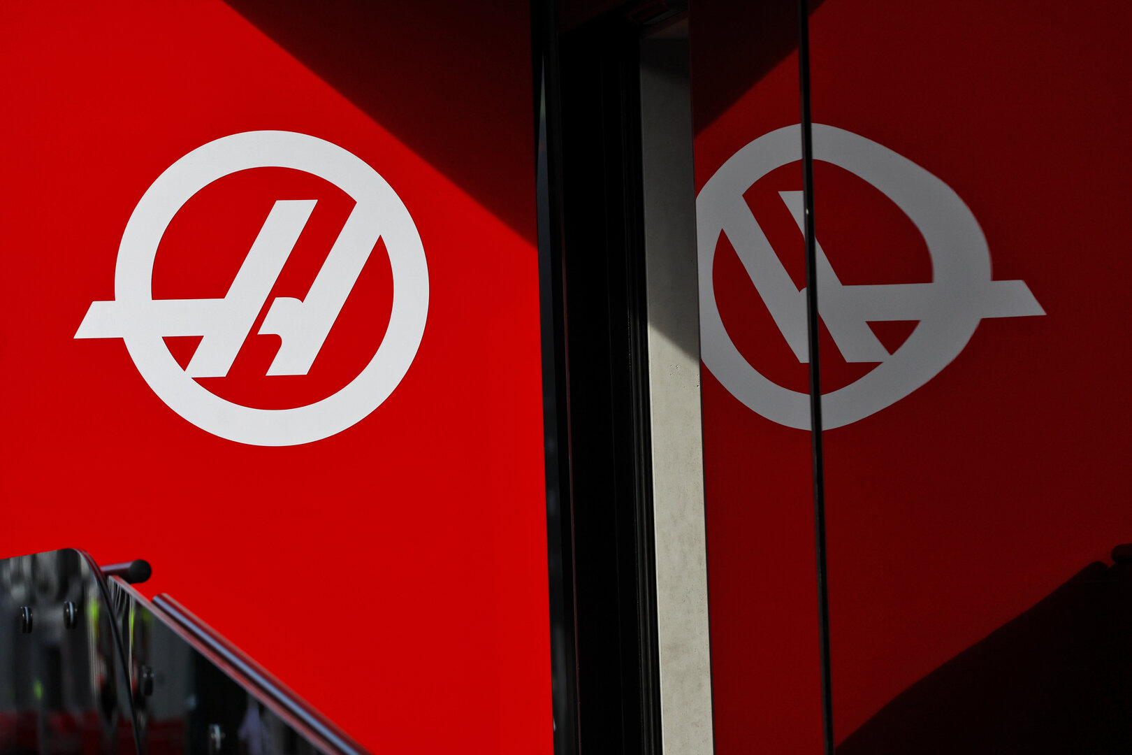 GP CATALUNYA, Haas F1 Team logo.
11.06.2026. Formula 1 World Championship, Rd 7, Barcelona-Catalunya Grand Prix, Barcelona, Spain, Preparation Day.
 - www.xpbimages.com, EMail: requests@xpbimages.com © Copyright: Patching / XPB Images