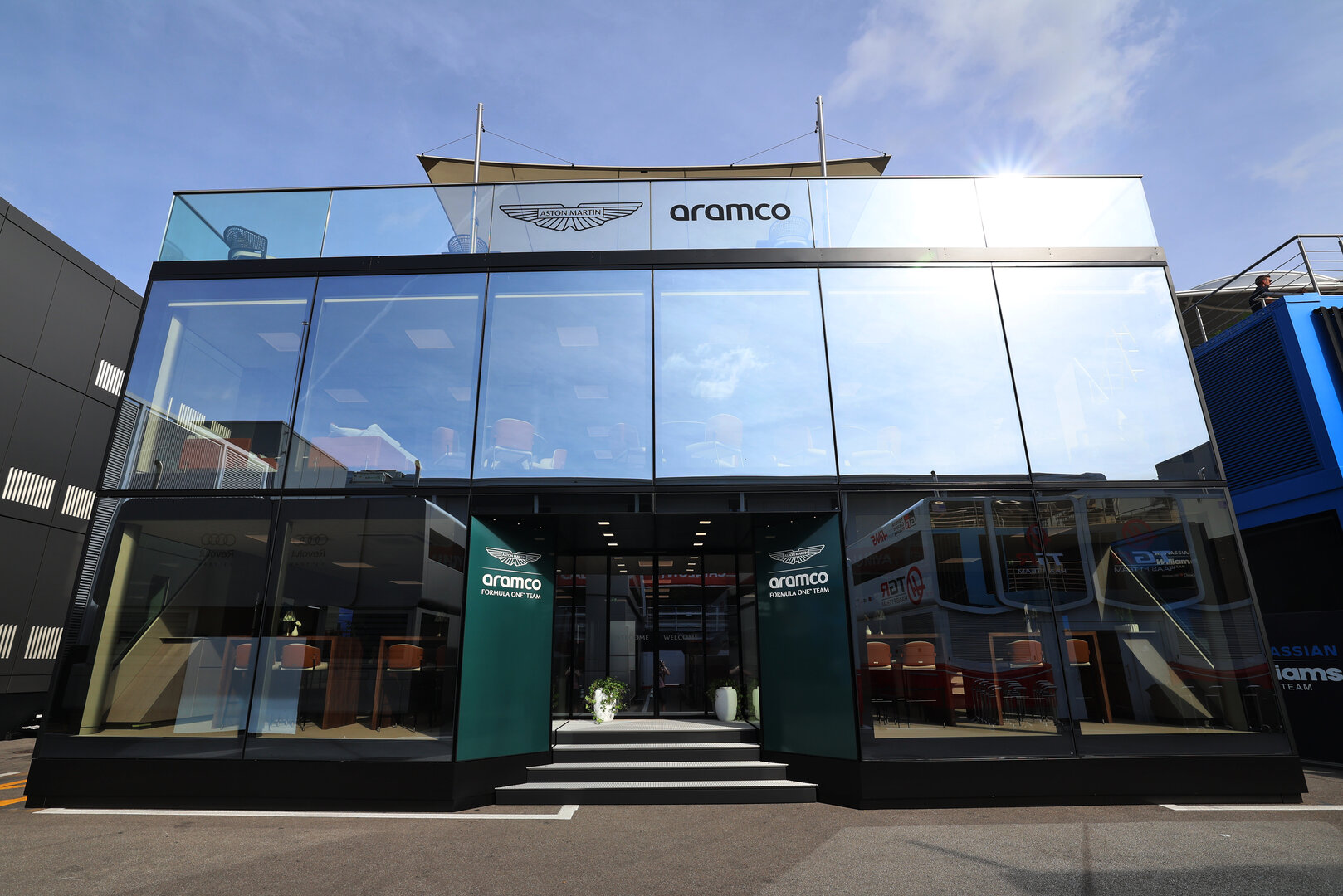 GP CATALUNYA, Aston Martin F1 Team motorhome.
11.06.2026. Formula 1 World Championship, Rd 7, Barcelona-Catalunya Grand Prix, Barcelona, Spain, Preparation Day.
- www.xpbimages.com, EMail: requests@xpbimages.com © Copyright: Rew / XPB Images