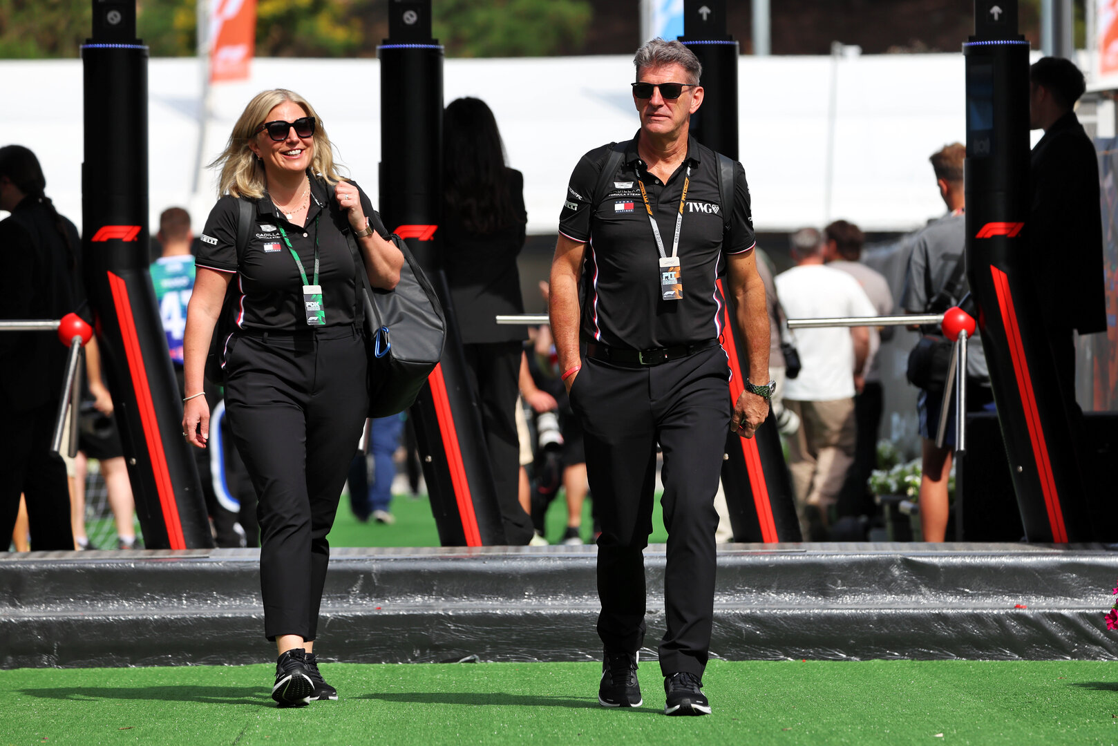 GP CATALUNYA, (L to R): Laura Marchant (GBR) Cadillac Formula 1 Team Executive Assistant with Graeme Lowdon (GBR) Cadillac Formula 1 Team, Team Principal.
11.06.2026. Formula 1 World Championship, Rd 7, Barcelona-Catalunya Grand Prix, Barcelona, Spain, Preparation Day.
- www.xpbimages.com, EMail: requests@xpbimages.com © Copyright: Rew / XPB Images