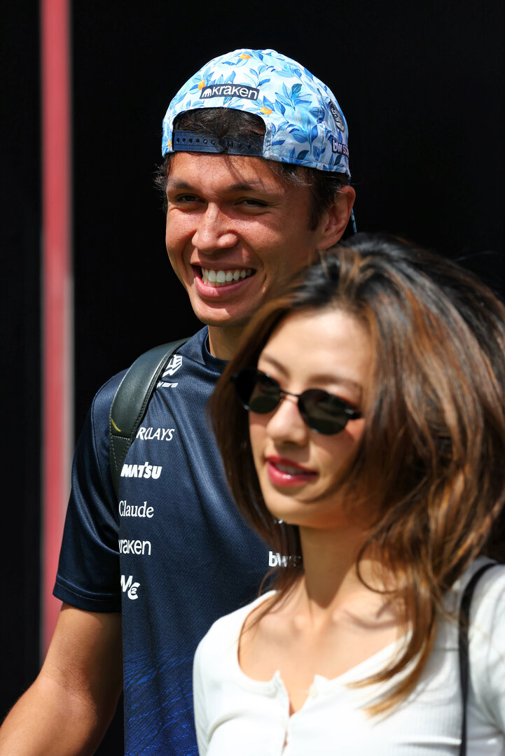 GP CATALUNYA, Alexander Albon (THA) Williams F1 Team with Domenica Muni Lily He (CHN) Professional Golfer.
11.06.2026. Formula 1 World Championship, Rd 7, Barcelona-Catalunya Grand Prix, Barcelona, Spain, Preparation Day.
 - www.xpbimages.com, EMail: requests@xpbimages.com © Copyright: Patching / XPB Images