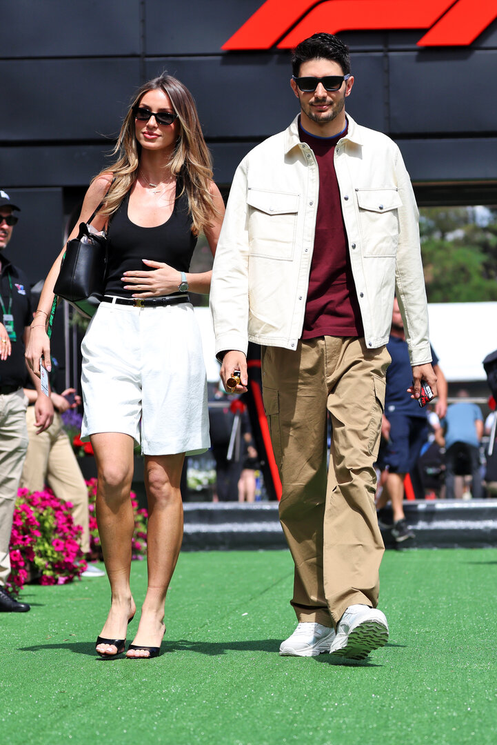 GP CATALUNYA, (L to R): Flavy Barla (FRA) with her boyfriend Esteban Ocon (FRA) Haas F1 Team.
11.06.2026. Formula 1 World Championship, Rd 7, Barcelona-Catalunya Grand Prix, Barcelona, Spain, Preparation Day.
- www.xpbimages.com, EMail: requests@xpbimages.com © Copyright: Rew / XPB Images