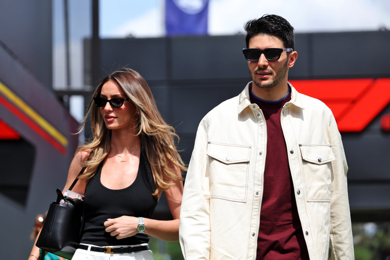 GP CATALUNYA, (L to R): Flavy Barla (FRA) with her boyfriend Esteban Ocon (FRA) Haas F1 Team.
11.06.2026. Formula 1 World Championship, Rd 7, Barcelona-Catalunya Grand Prix, Barcelona, Spain, Preparation Day.
- www.xpbimages.com, EMail: requests@xpbimages.com © Copyright: Rew / XPB Images