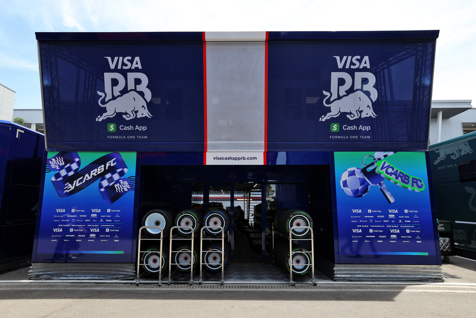GP CATALUNYA, Red Bull Racing engineering hub in the paddock.
11.06.2026. Formula 1 World Championship, Rd 7, Barcelona-Catalunya Grand Prix, Barcelona, Spain, Preparation Day.
- www.xpbimages.com, EMail: requests@xpbimages.com © Copyright: Rew / XPB Images