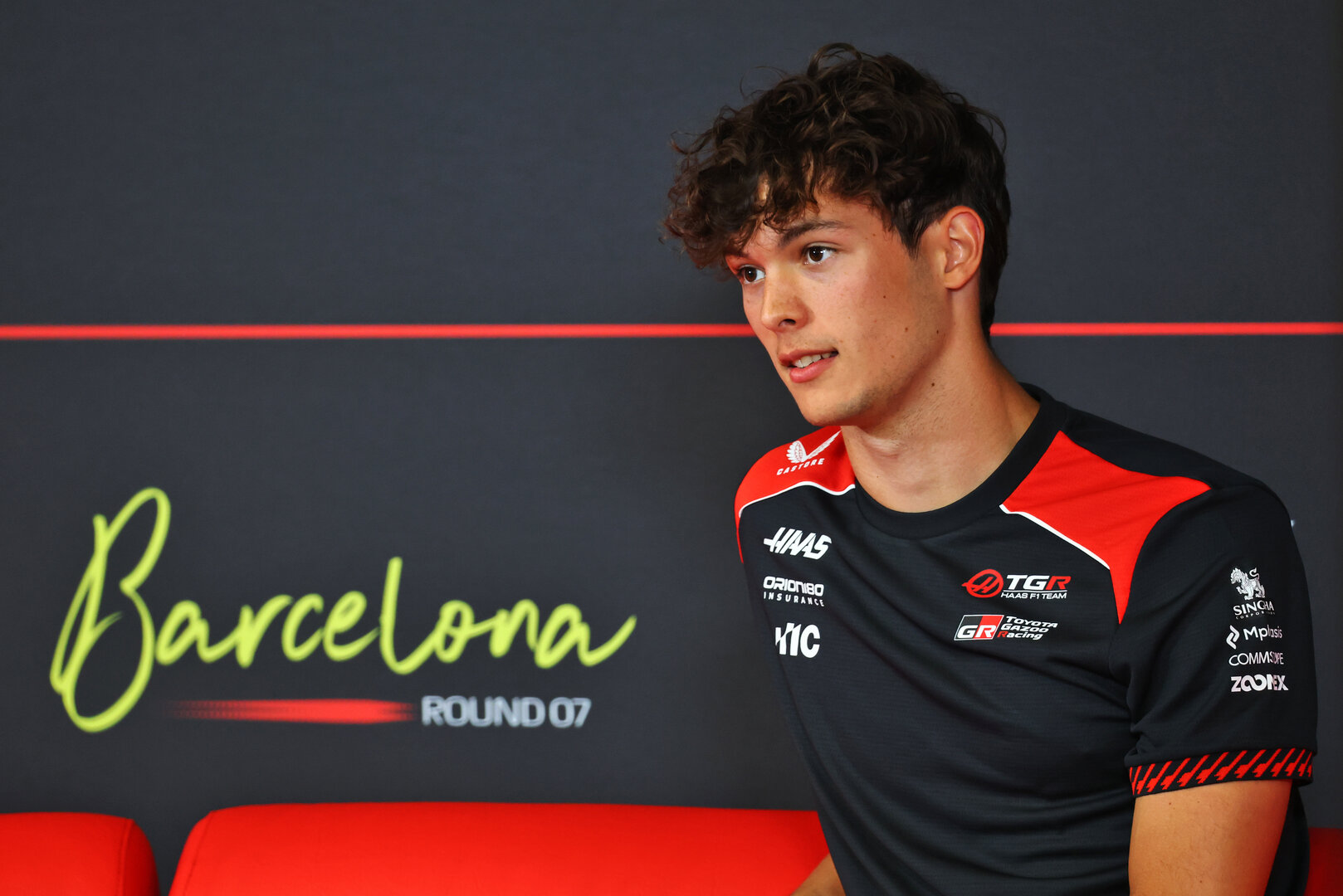 GP CATALUNYA, Oliver Bearman (GBR) Haas F1 Team in the FIA Press Conference.
11.06.2026. Formula 1 World Championship, Rd 7, Barcelona-Catalunya Grand Prix, Barcelona, Spain, Preparation Day.
- www.xpbimages.com, EMail: requests@xpbimages.com © Copyright: Bearne / XPB Images