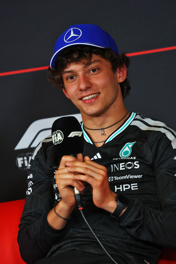 GP CATALUNYA, Andrea Kimi Antonelli (ITA) Mercedes AMG Formula One Team in the FIA Press Conference.
11.06.2026. Formula 1 World Championship, Rd 7, Barcelona-Catalunya Grand Prix, Barcelona, Spain, Preparation Day.
- www.xpbimages.com, EMail: requests@xpbimages.com © Copyright: Bearne / XPB Images