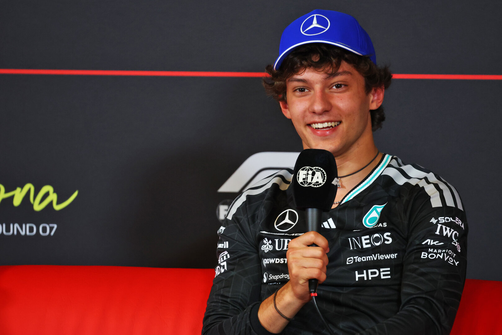 GP CATALUNYA, Andrea Kimi Antonelli (ITA) Mercedes AMG Formula One Team in the FIA Press Conference.
11.06.2026. Formula 1 World Championship, Rd 7, Barcelona-Catalunya Grand Prix, Barcelona, Spain, Preparation Day.
- www.xpbimages.com, EMail: requests@xpbimages.com © Copyright: Bearne / XPB Images