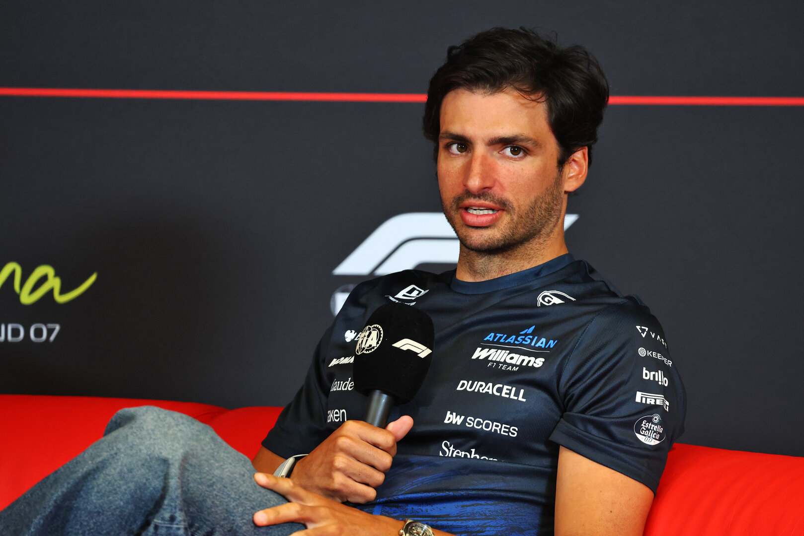 GP CATALUNYA, Carlos Sainz (ESP) Williams F1 Team in the FIA Press Conference.
11.06.2026. Formula 1 World Championship, Rd 7, Barcelona-Catalunya Grand Prix, Barcelona, Spain, Preparation Day.
- www.xpbimages.com, EMail: requests@xpbimages.com © Copyright: Bearne / XPB Images