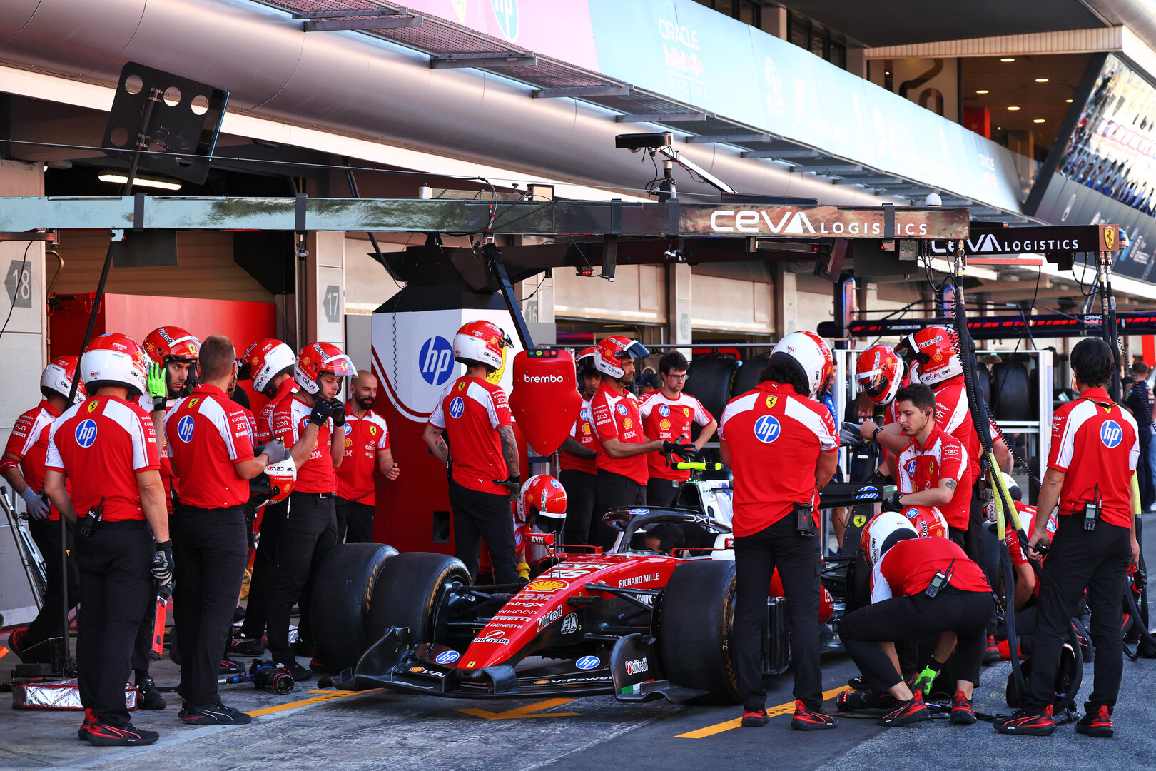 GP CATALUNYA, Ferrari SF-26 in the pits.
11.06.2026. Formula 1 World Championship, Rd 7, Barcelona-Catalunya Grand Prix, Barcelona, Spain, Preparation Day.
- www.xpbimages.com, EMail: requests@xpbimages.com © Copyright: Patching / XPB Images