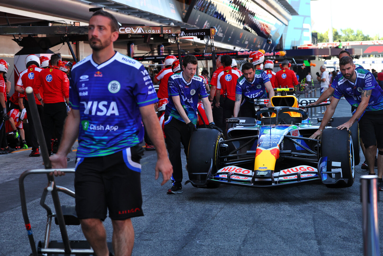 GP CATALUNYA, Racing Bulls Formula One Team VCARB 03 in the pits.
11.06.2026. Formula 1 World Championship, Rd 7, Barcelona-Catalunya Grand Prix, Barcelona, Spain, Preparation Day.
 - www.xpbimages.com, EMail: requests@xpbimages.com © Copyright: Patching / XPB Images