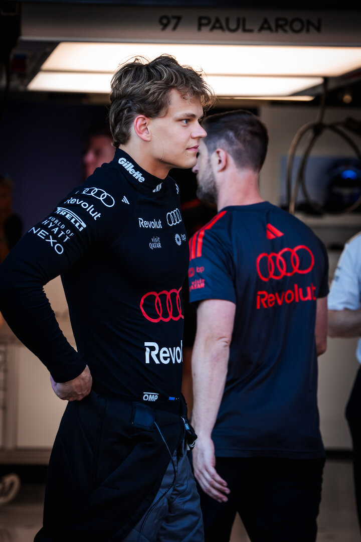 GP CATALUNYA, Paul Aron (EST) Audi F1 Team Test Driver.
11.06.2026. Formula 1 World Championship, Rd 7, Barcelona-Catalunya Grand Prix, Barcelona, Spain, Preparation Day.
- www.xpbimages.com, EMail: requests@xpbimages.com © Copyright: Bearne / XPB Images