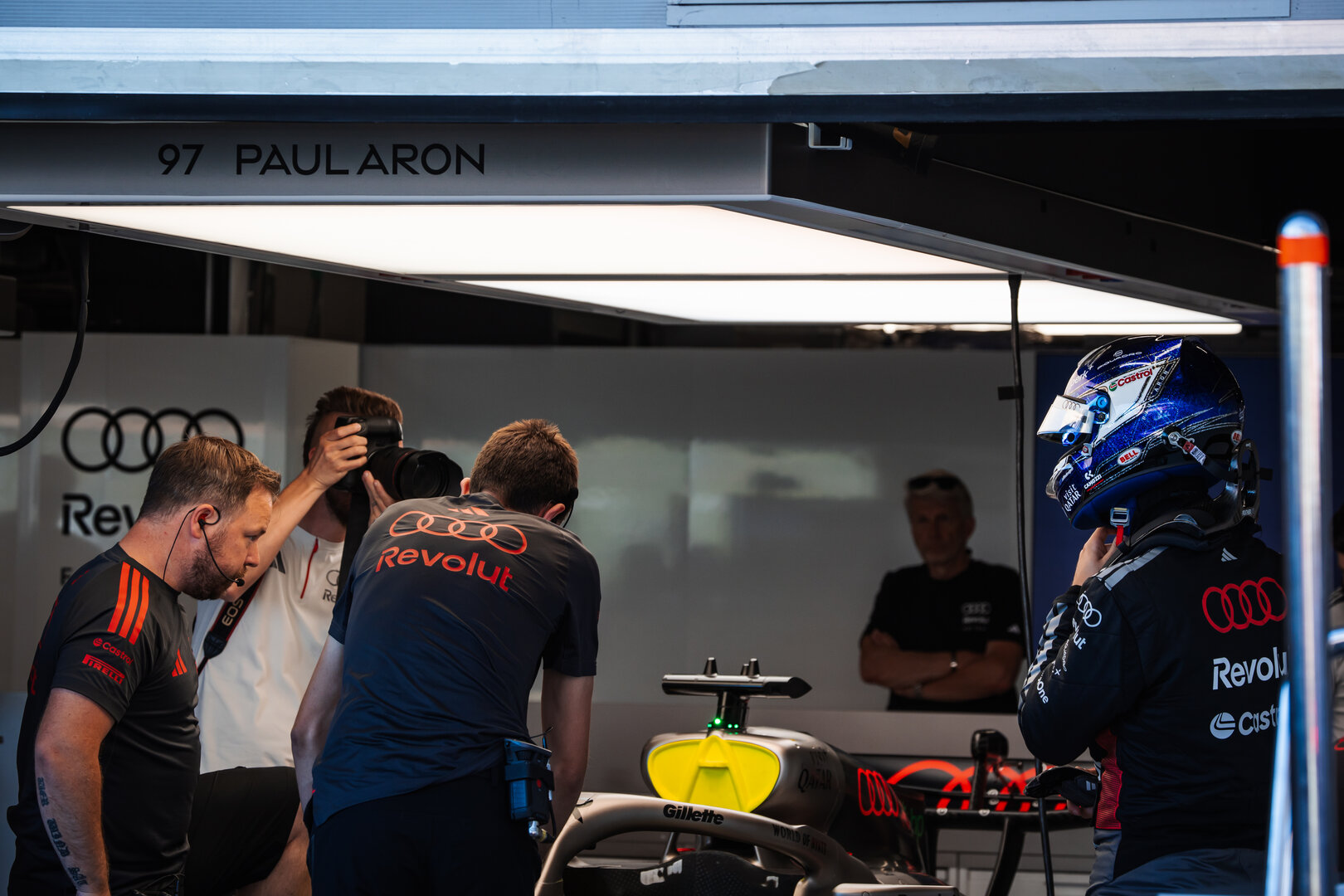 GP CATALUNYA, Paul Aron (EST) Audi F1 Team R26 Test Driver.
11.06.2026. Formula 1 World Championship, Rd 7, Barcelona-Catalunya Grand Prix, Barcelona, Spain, Preparation Day.
- www.xpbimages.com, EMail: requests@xpbimages.com © Copyright: Bearne / XPB Images