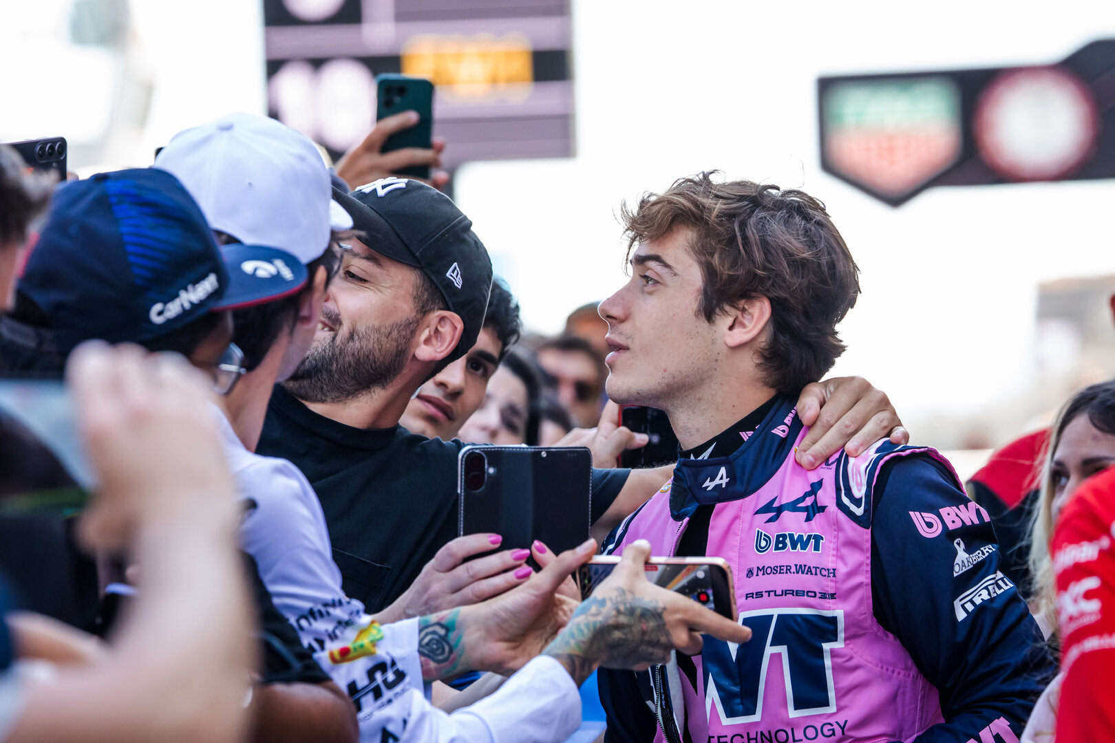 GP CATALUNYA, Franco Colapinto (ARG) Alpine F1 Team with fans.
11.06.2026. Formula 1 World Championship, Rd 7, Barcelona-Catalunya Grand Prix, Barcelona, Spain, Preparation Day.
- www.xpbimages.com, EMail: requests@xpbimages.com © Copyright: Bearne / XPB Images