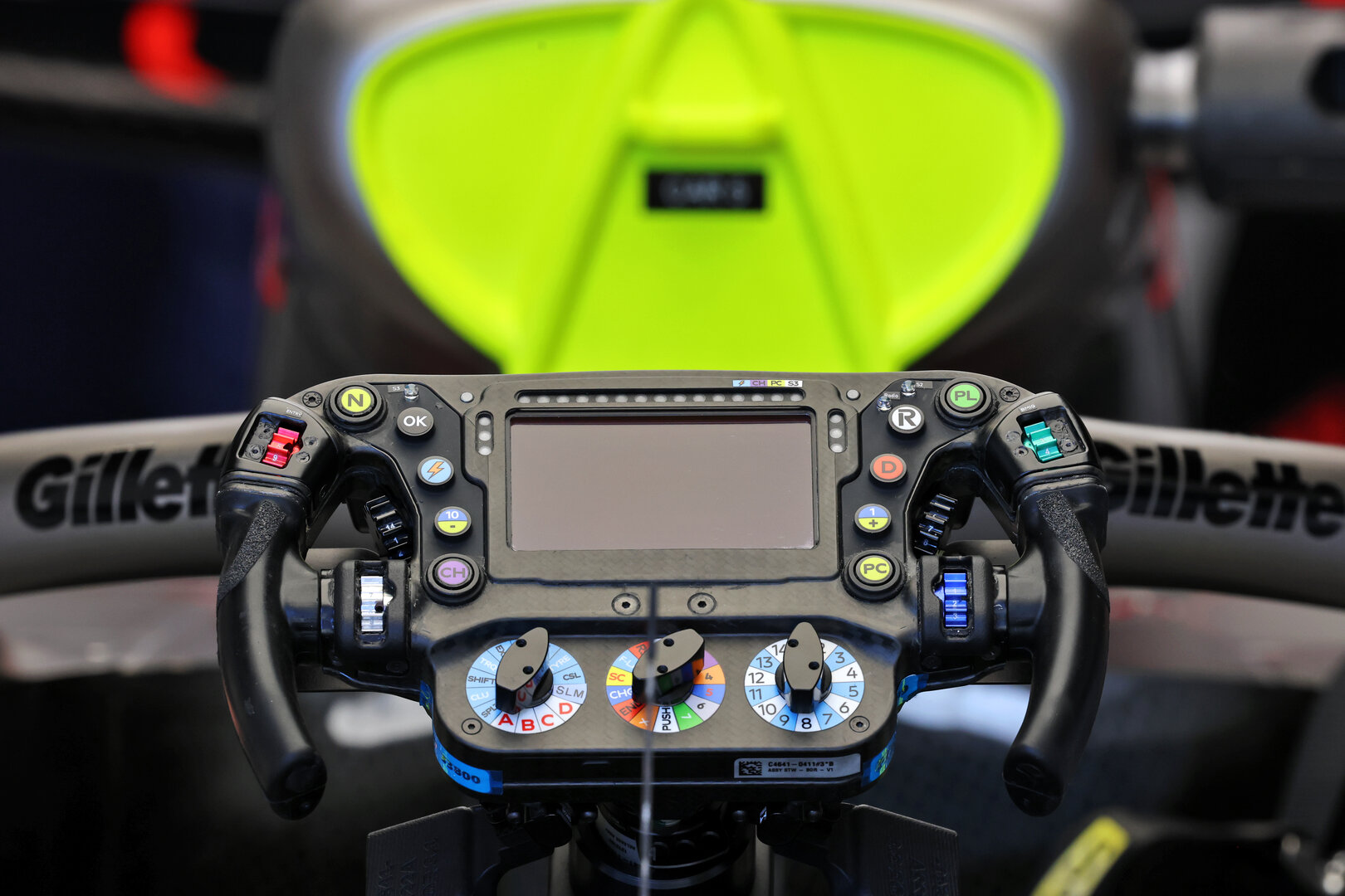 GP CATALUNYA, Audi F1 Team R26 steering wheel.
12.06.2026. Formula 1 World Championship, Rd 7, Barcelona-Catalunya Grand Prix, Barcelona, Spain, Practice Day.
- www.xpbimages.com, EMail: requests@xpbimages.com © Copyright: Batchelor / XPB Images