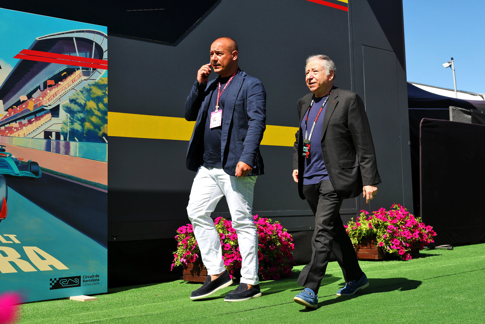 GP CATALUNYA, Jean Todt (FRA) (Right).
12.06.2026. Formula 1 World Championship, Rd 7, Barcelona-Catalunya Grand Prix, Barcelona, Spain, Practice Day.
- www.xpbimages.com, EMail: requests@xpbimages.com © Copyright: Bearne / XPB Images