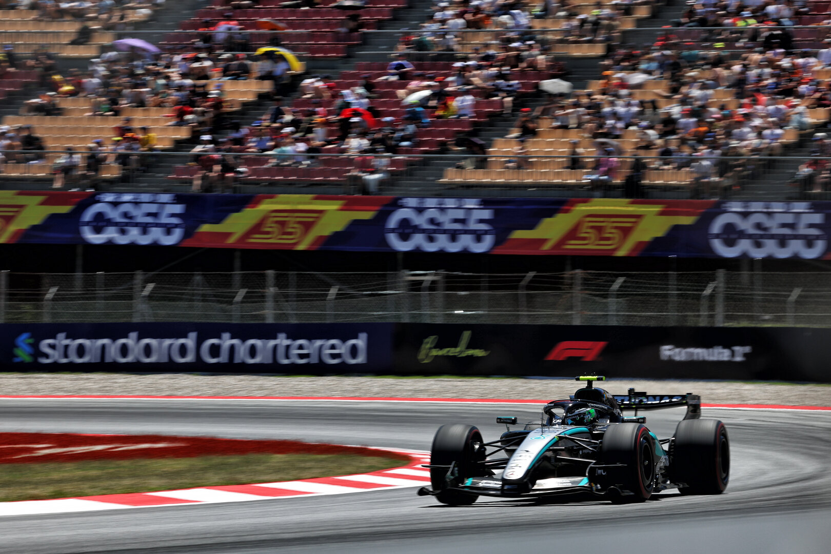 GP CATALUNYA, Frederik Vesti (DEN) Mercedes AMG Formula One Team W17 Reserve Driver.
12.06.2026. Formula 1 World Championship, Rd 7, Barcelona-Catalunya Grand Prix, Barcelona, Spain, Practice Day.
 - www.xpbimages.com, EMail: requests@xpbimages.com © Copyright: Patching / XPB Images