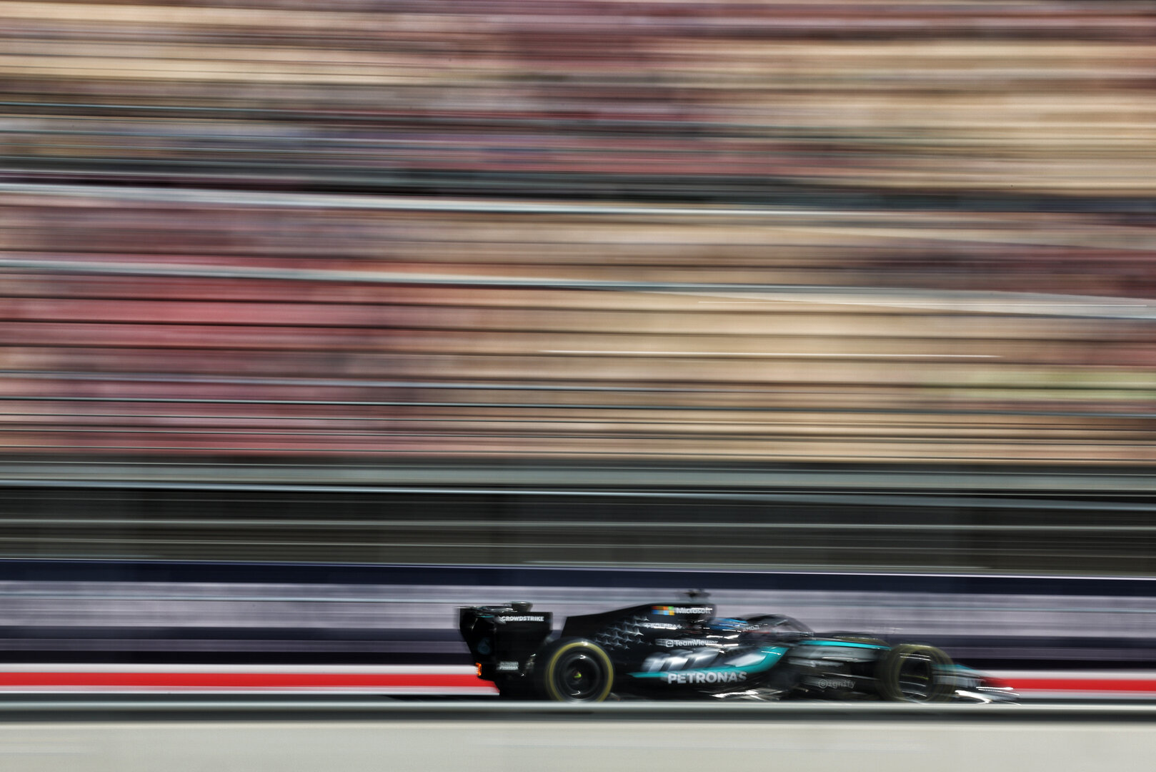 GP CATALUNYA, George Russell (GBR) Mercedes AMG Formula One Team W17.
12.06.2026. Formula 1 World Championship, Rd 7, Barcelona-Catalunya Grand Prix, Barcelona, Spain, Practice Day.
 - www.xpbimages.com, EMail: requests@xpbimages.com © Copyright: Patching / XPB Images