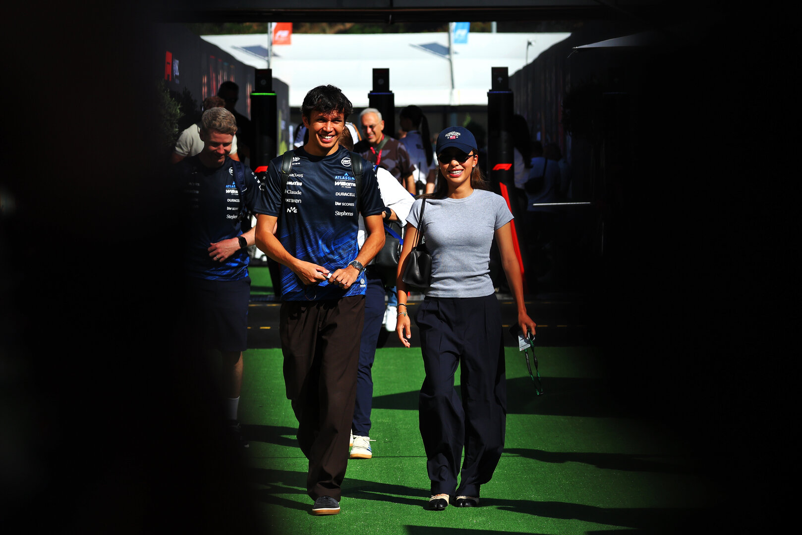 GP CATALUNYA, (L to R): Alexander Albon (THA) Williams F1 Team with Domenica Muni Lily He (CHN) Professional Golfer.
13.06.2026. Formula 1 World Championship, Rd 7, Barcelona-Catalunya Grand Prix, Barcelona, Spain, Qualifiche Day.
- www.xpbimages.com, EMail: requests@xpbimages.com © Copyright: Patching / XPB Images