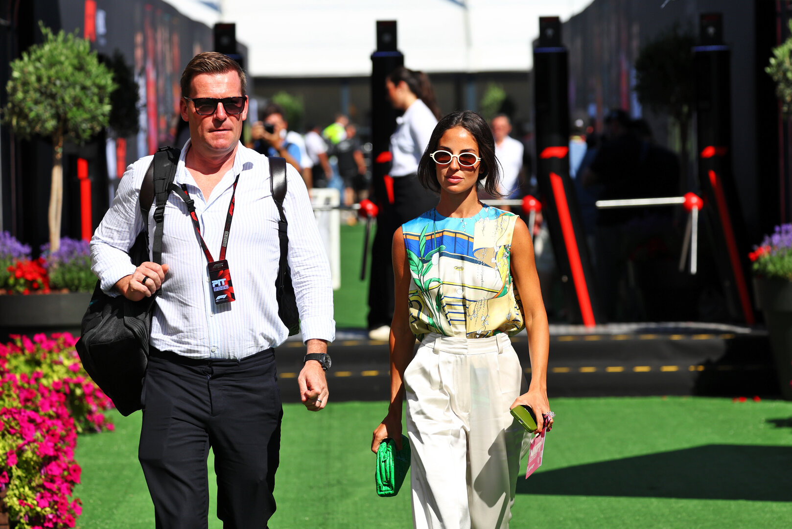 GP CATALUNYA, (L to R): Harry Soden (GBR) Driver Manager with Carmen Montero Mundt, girlfriend of George Russell (GBR) Mercedes AMG Formula One Team.
13.06.2026. Formula 1 World Championship, Rd 7, Barcelona-Catalunya Grand Prix, Barcelona, Spain, Qualifiche Day.
- www.xpbimages.com, EMail: requests@xpbimages.com © Copyright: Patching / XPB Images