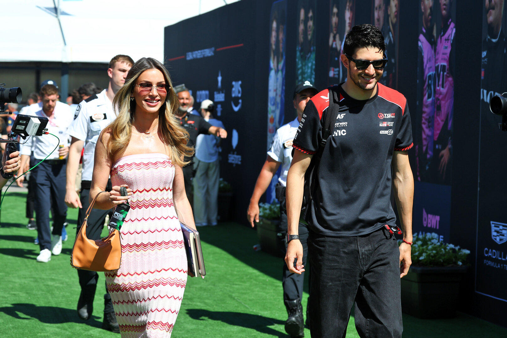GP CATALUNYA, (L to R): Flavy Barla (FRA) with her boyfriend Esteban Ocon (FRA) Haas F1 Team.
13.06.2026. Formula 1 World Championship, Rd 7, Barcelona-Catalunya Grand Prix, Barcelona, Spain, Qualifiche Day.
- www.xpbimages.com, EMail: requests@xpbimages.com © Copyright: Bearne / XPB Images