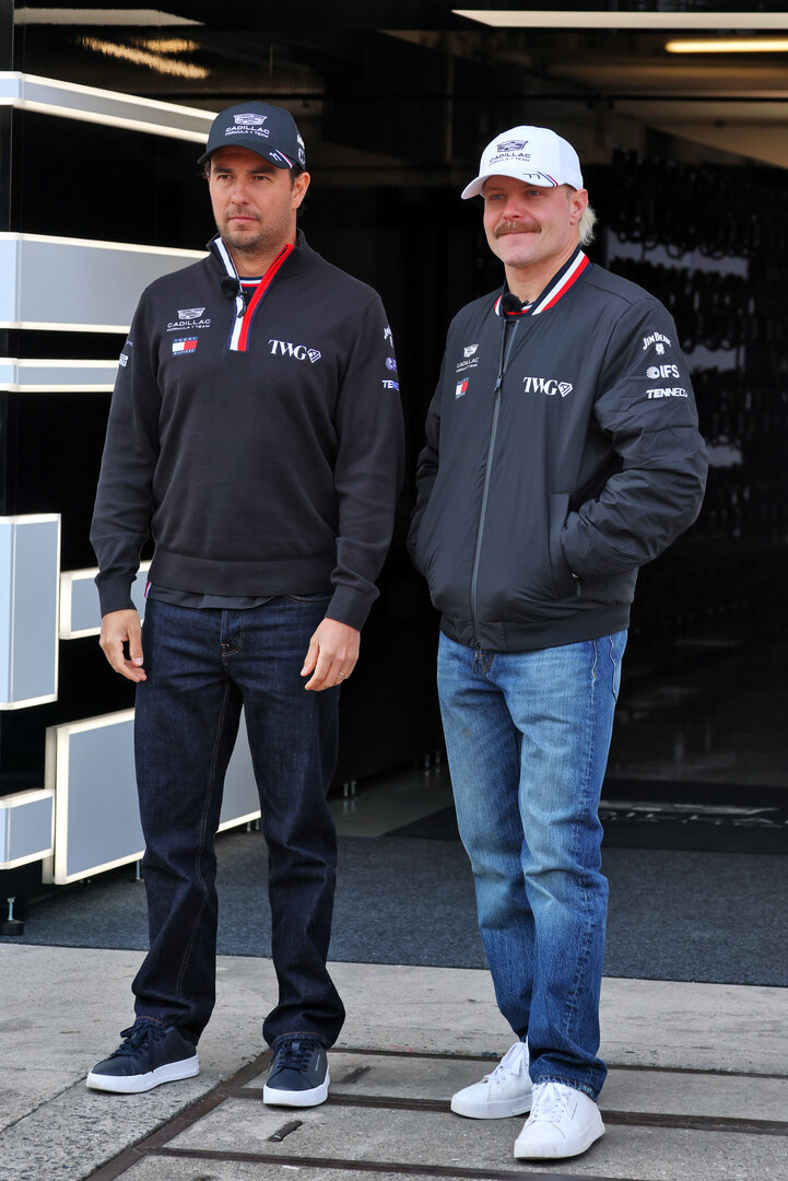 GP CINA, (L to R): Sergio Perez (MEX) Cadillac Formula 1 Team with team mate Valtteri Bottas (FIN) Cadillac Formula 1 Team.
12.03.2026. Formula 1 World Championship, Rd 2, Chinese Grand Prix, Shanghai, China, Preparation Day.
- www.xpbimages.com, EMail: requests@xpbimages.com © Copyright: Moy / XPB Images