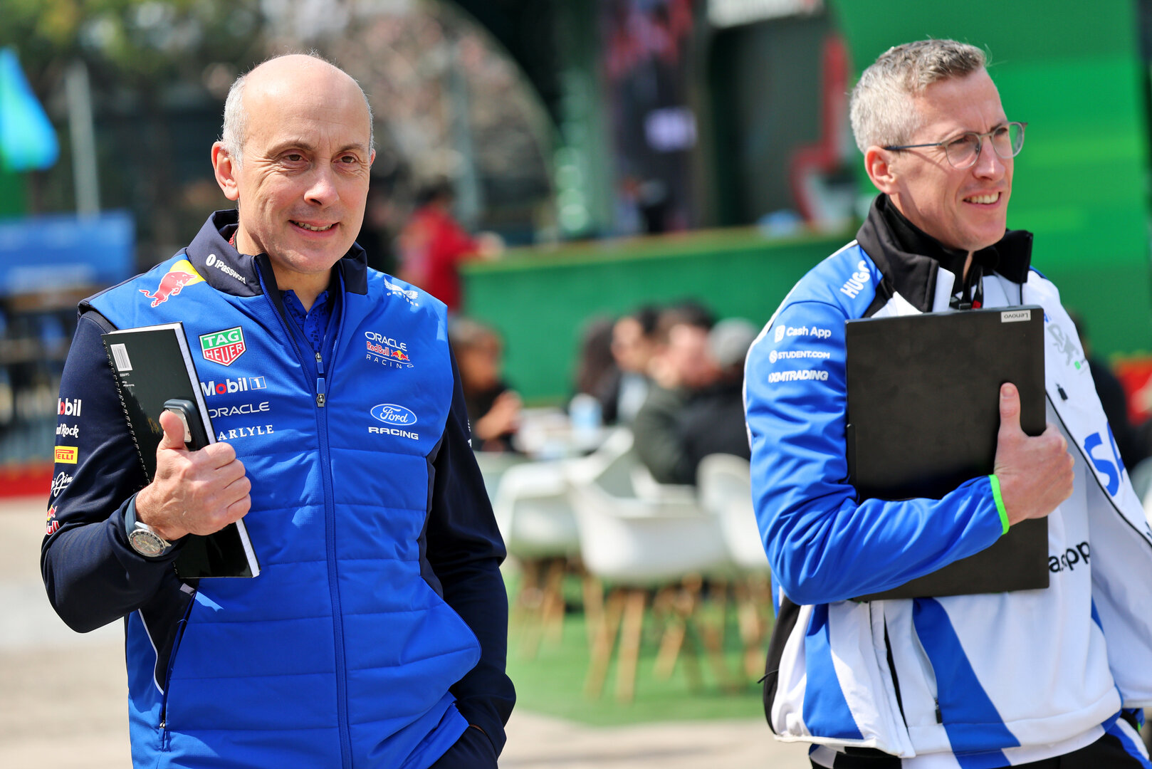 GP CINA, Phil Prew (GBR) Red Bull Powertrains Technical Operations Director (Left).
12.03.2026. Formula 1 World Championship, Rd 2, Chinese Grand Prix, Shanghai, China, Preparation Day.
- www.xpbimages.com, EMail: requests@xpbimages.com © Copyright: Batchelor / XPB Images