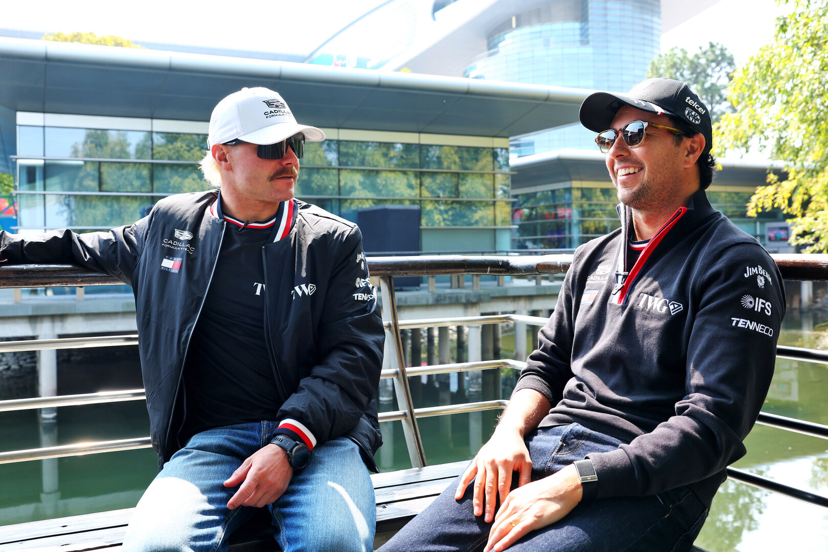 GP CINA, (L to R): Valtteri Bottas (FIN) Cadillac Formula 1 Team with team mate Sergio Perez (MEX) Cadillac Formula 1 Team.
12.03.2026. Formula 1 World Championship, Rd 2, Chinese Grand Prix, Shanghai, China, Preparation Day.
- www.xpbimages.com, EMail: requests@xpbimages.com © Copyright: Bearne / XPB Images