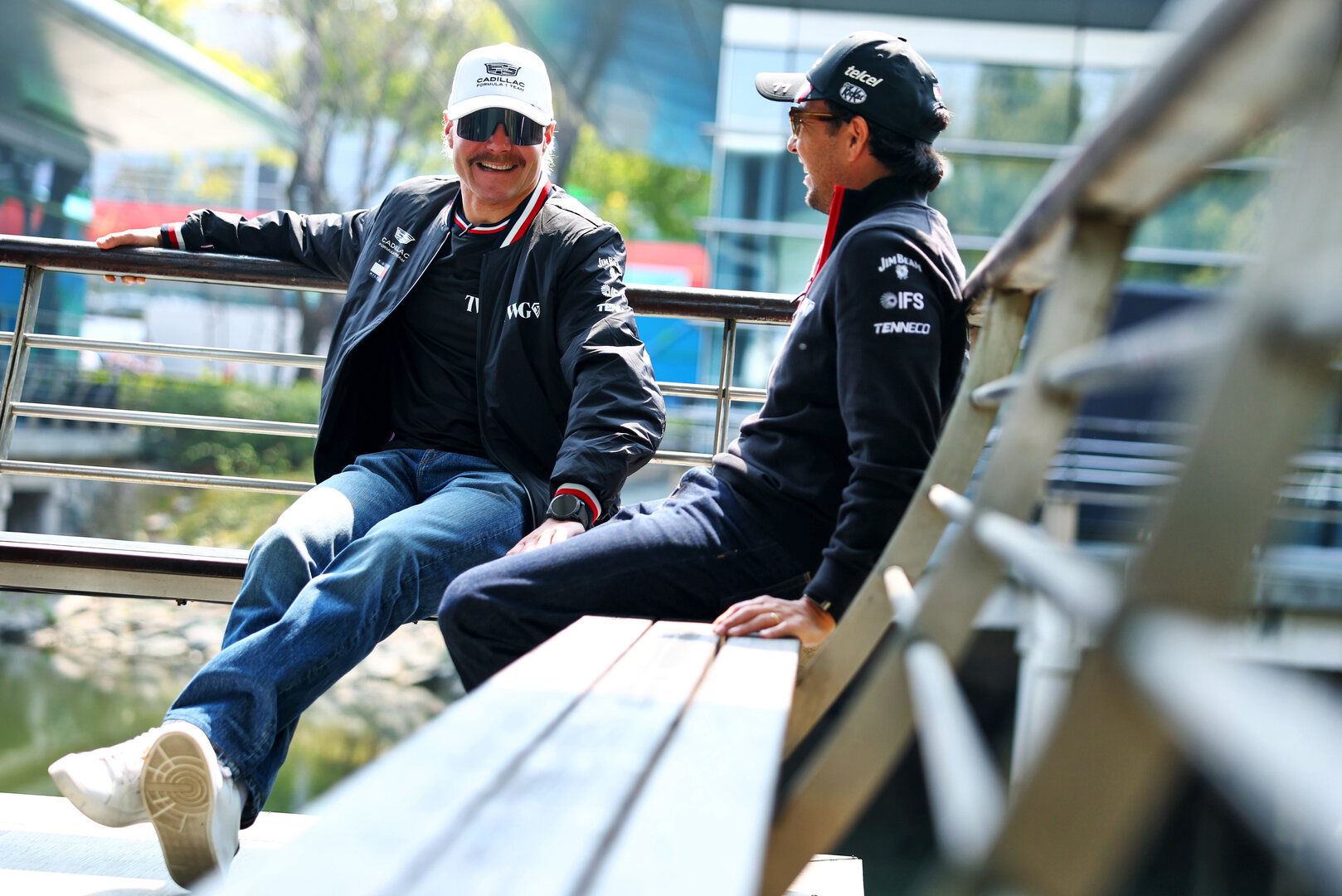 GP CINA, (L to R): Valtteri Bottas (FIN) Cadillac Formula 1 Team with team mate Sergio Perez (MEX) Cadillac Formula 1 Team.
12.03.2026. Formula 1 World Championship, Rd 2, Chinese Grand Prix, Shanghai, China, Preparation Day.
- www.xpbimages.com, EMail: requests@xpbimages.com © Copyright: Bearne / XPB Images