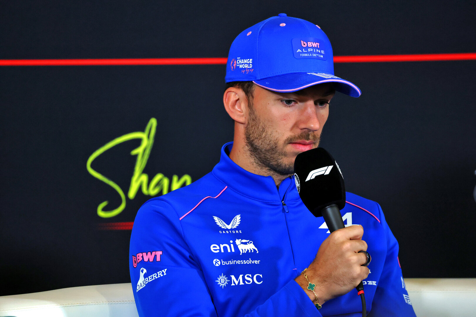 GP CINA, Pierre Gasly (FRA) Alpine F1 Team in the FIA Press Conference.
12.03.2026. Formula 1 World Championship, Rd 2, Chinese Grand Prix, Shanghai, China, Preparation Day.
- www.xpbimages.com, EMail: requests@xpbimages.com © Copyright: Bearne / XPB Images