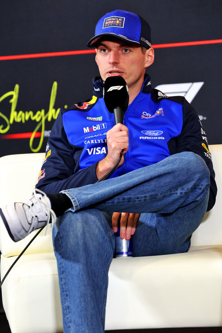 GP CINA, Max Verstappen (NLD) Red Bull Racing in the FIA Press Conference.
12.03.2026. Formula 1 World Championship, Rd 2, Chinese Grand Prix, Shanghai, China, Preparation Day.
- www.xpbimages.com, EMail: requests@xpbimages.com © Copyright: Bearne / XPB Images