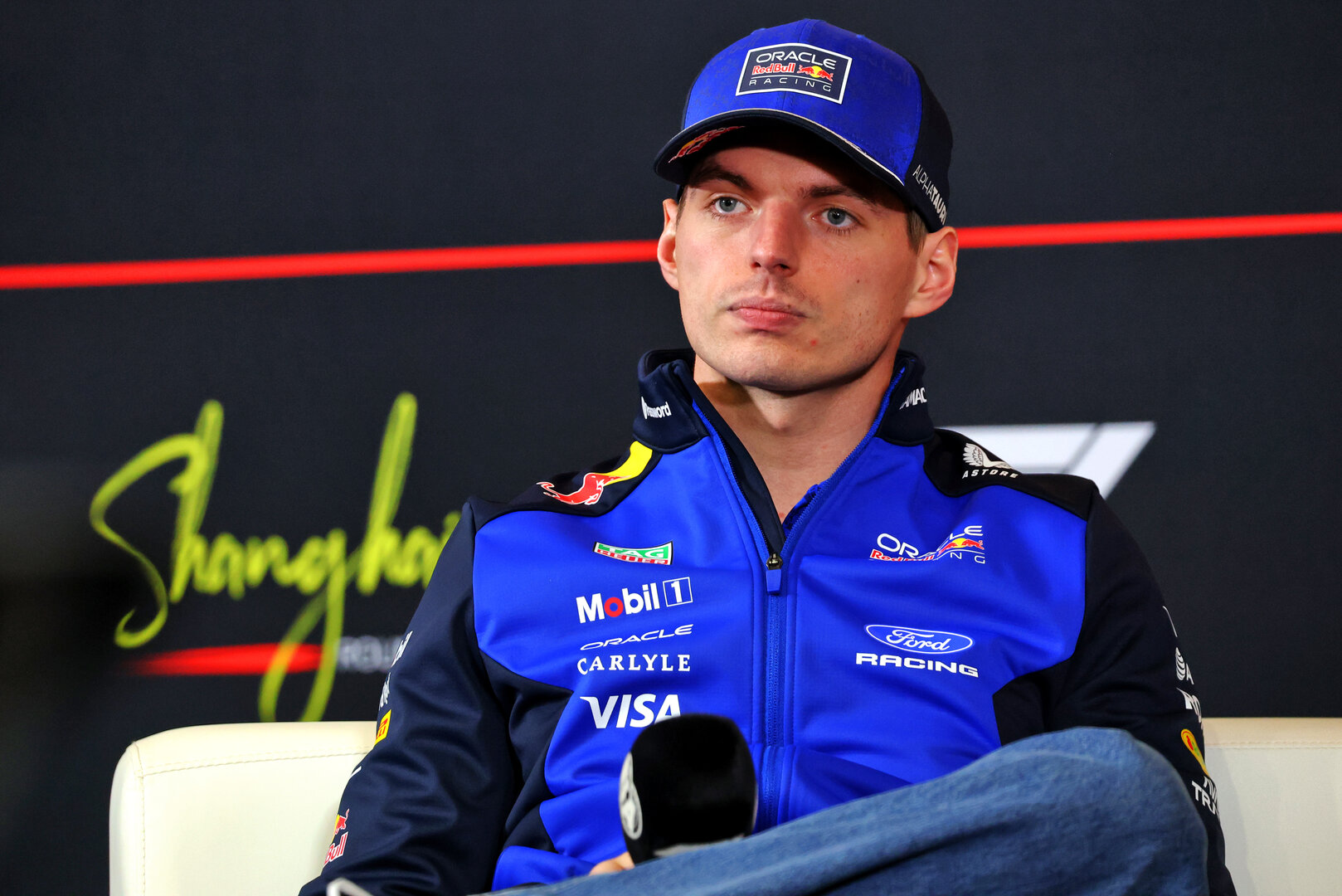 GP CINA, Max Verstappen (NLD) Red Bull Racing in the FIA Press Conference.
12.03.2026. Formula 1 World Championship, Rd 2, Chinese Grand Prix, Shanghai, China, Preparation Day.
- www.xpbimages.com, EMail: requests@xpbimages.com © Copyright: Bearne / XPB Images