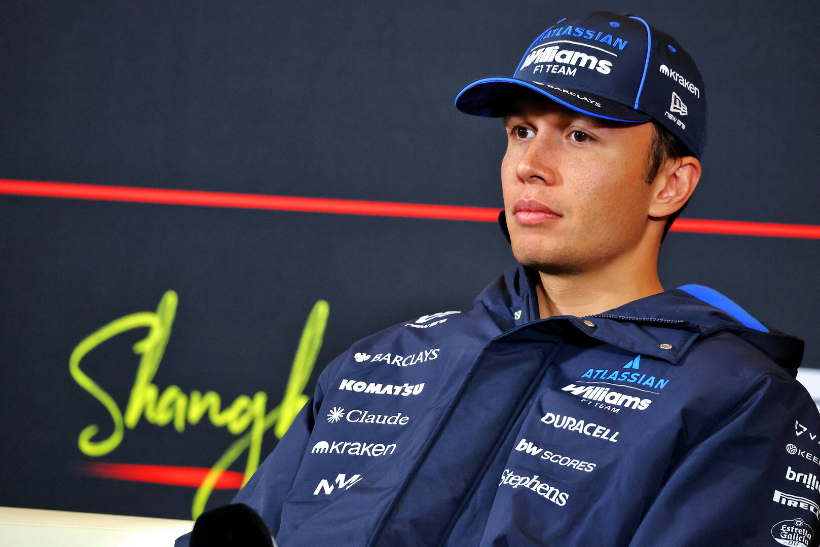 GP CINA, Alexander Albon (THA) Williams F1 Team in the FIA Press Conference.
12.03.2026. Formula 1 World Championship, Rd 2, Chinese Grand Prix, Shanghai, China, Preparation Day.
- www.xpbimages.com, EMail: requests@xpbimages.com © Copyright: Bearne / XPB Images