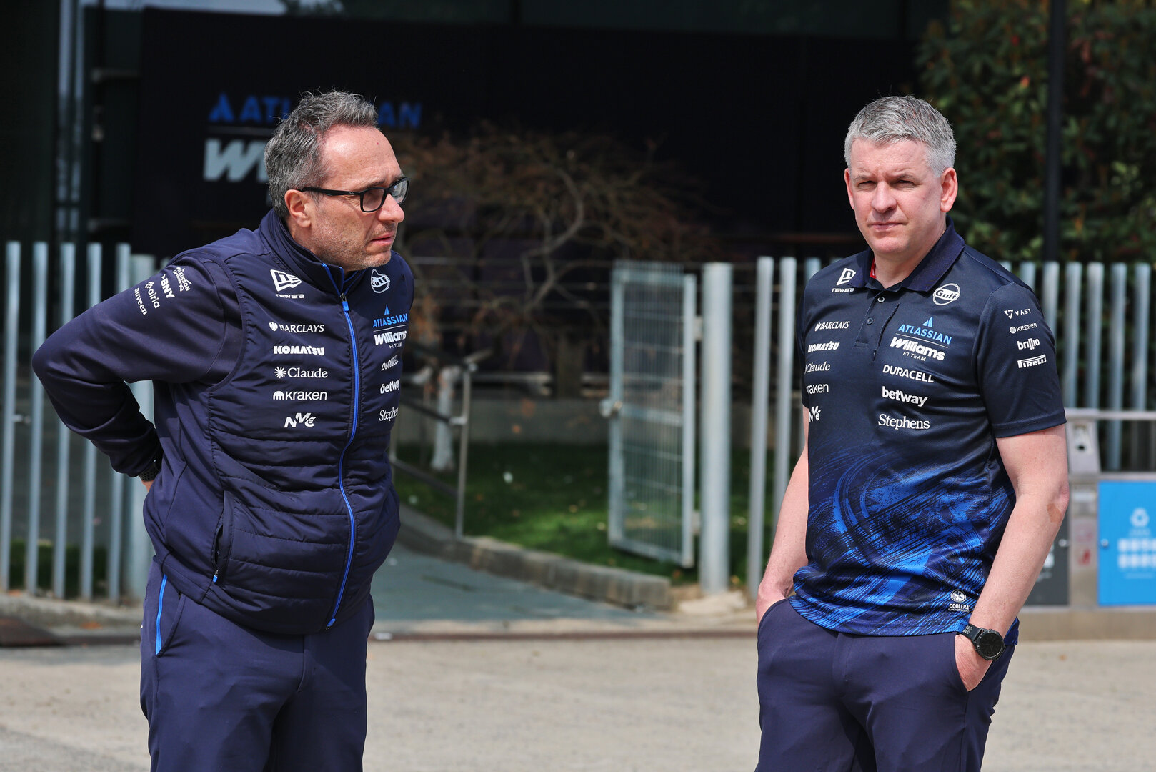GP CINA, (L to R): Sven Smeets (GER) Williams F1 Team Sporting Director with Matthew Harman (GBR) Williams F1 Team Design Director.
12.03.2026. Formula 1 World Championship, Rd 2, Chinese Grand Prix, Shanghai, China, Preparation Day.
- www.xpbimages.com, EMail: requests@xpbimages.com © Copyright: Moy / XPB Images