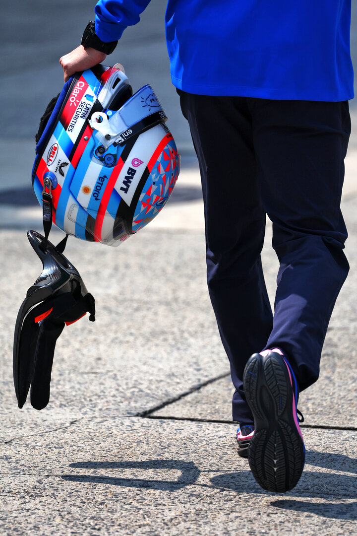 GP CINA, The helmet of Franco Colapinto (ARG) Alpine F1 Team.
12.03.2026. Formula 1 World Championship, Rd 2, Chinese Grand Prix, Shanghai, China, Preparation Day.
 - www.xpbimages.com, EMail: requests@xpbimages.com © Copyright: Patching / XPB Images