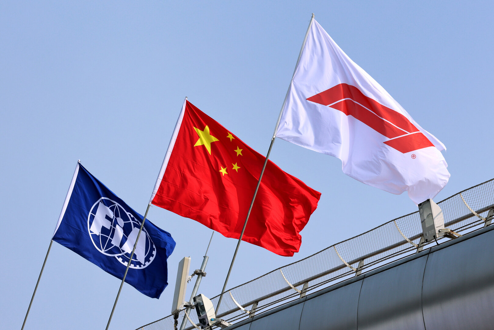 GP CINA, Circuit Atmosfera - FIA, China, e F1 flags.
12.03.2026. Formula 1 World Championship, Rd 2, Chinese Grand Prix, Shanghai, China, Preparation Day.
- www.xpbimages.com, EMail: requests@xpbimages.com © Copyright: Moy / XPB Images