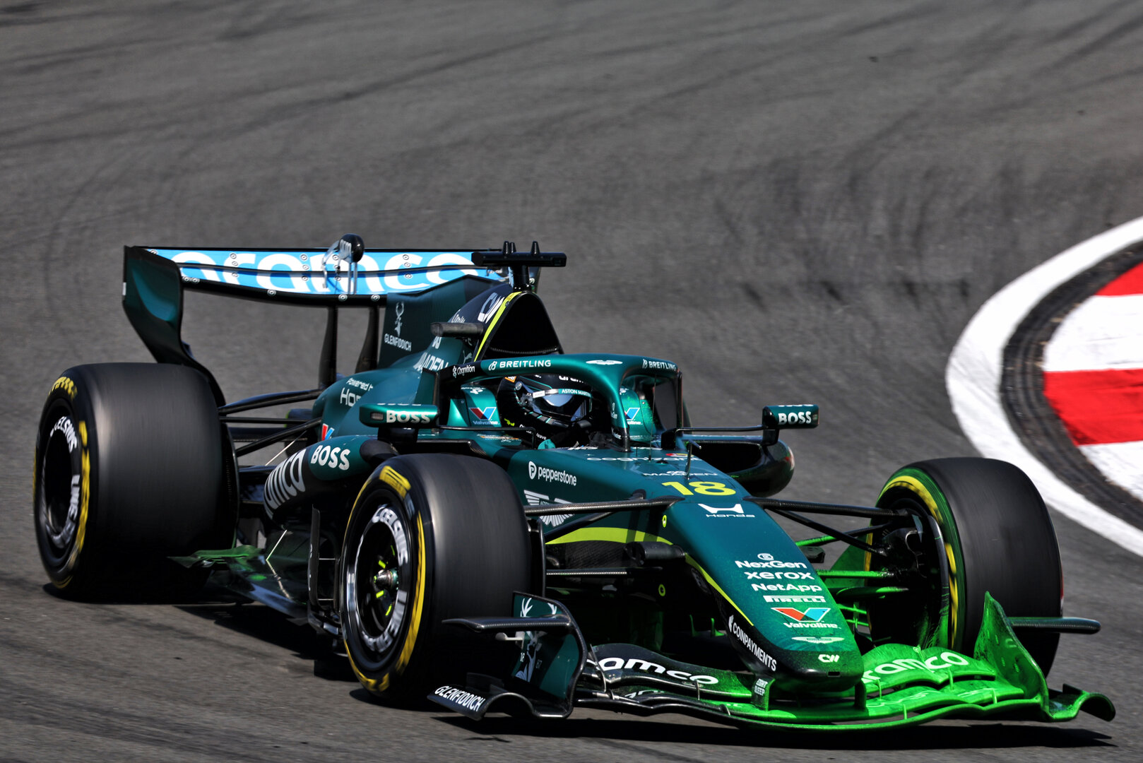 GP CINA, Lance Stroll (CDN) Aston Martin F1 Team AMR26 with flow-vis paint on the front wing.
13.03.2026. Formula 1 World Championship, Rd 2, Chinese Grand Prix, Shanghai, China, Sprint Qualifiche Day.
 - www.xpbimages.com, EMail: requests@xpbimages.com © Copyright: Patching / XPB Images