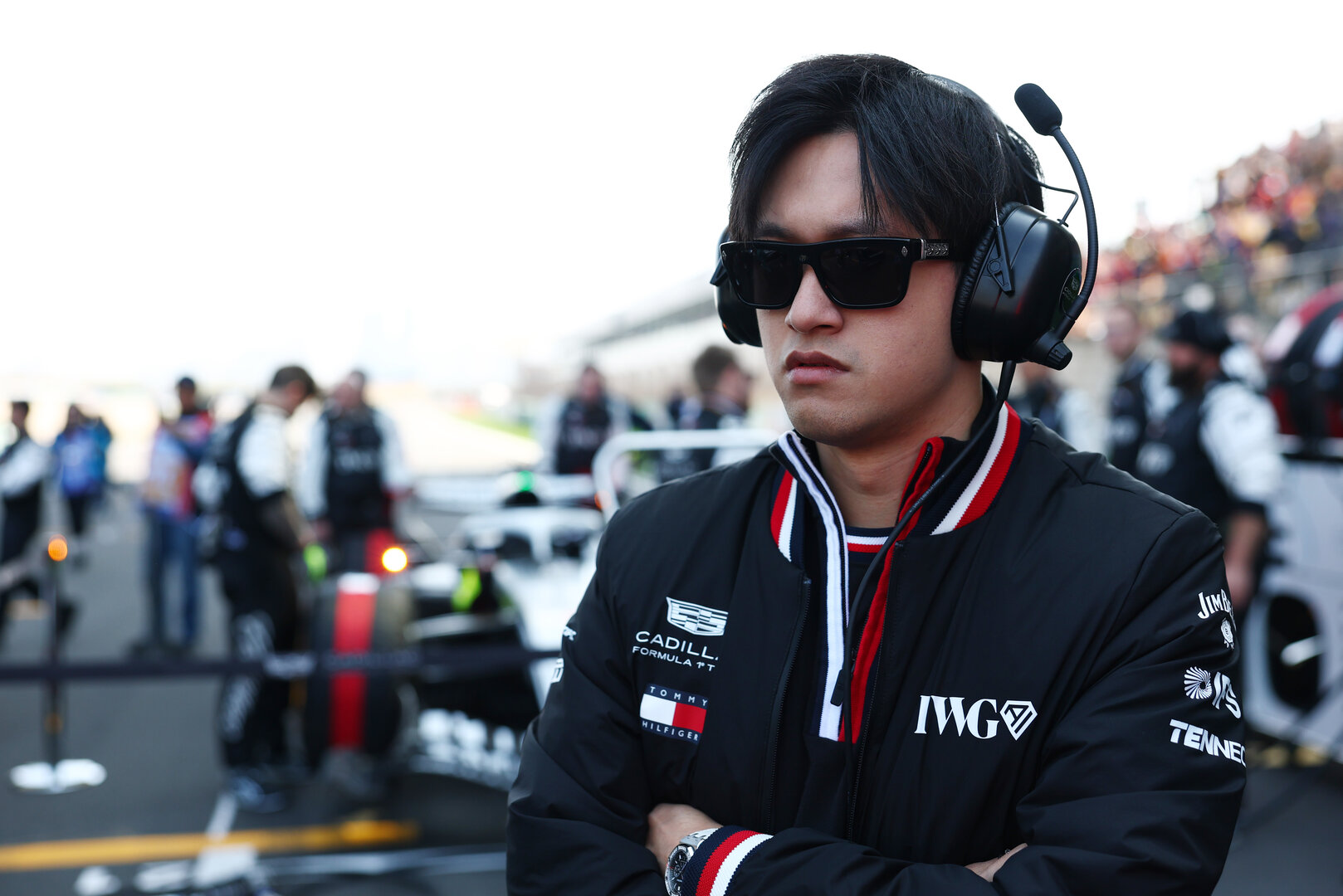 GP CINA, Zhou Guanyu (CHN) Cadillac Formula 1 Team Reserve Driver on the grid.
14.03.2026. Formula 1 World Championship, Rd 2, Chinese Grand Prix, Shanghai, China, Sprint e Qualifiche Day.
- www.xpbimages.com, EMail: requests@xpbimages.com © Copyright: Bearne / XPB Images