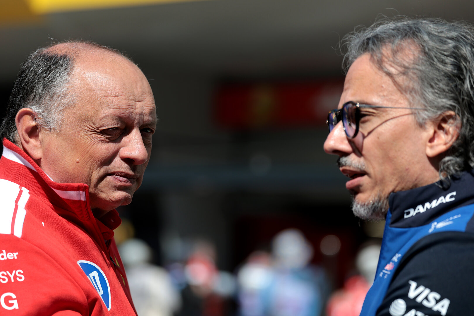 GP CINA, (L to R): Frederic Vasseur (FRA) Ferrari Team Principal with Laurent Mekies (FRA) Red Bull Racing Team Principal e CEO.
14.03.2026. Formula 1 World Championship, Rd 2, Chinese Grand Prix, Shanghai, China, Sprint e Qualifiche Day.
- www.xpbimages.com, EMail: requests@xpbimages.com © Copyright: Moy / XPB Images