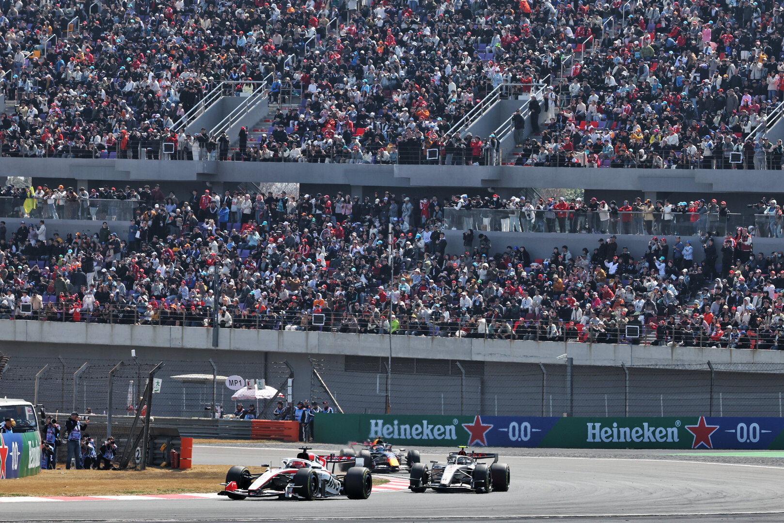 GP CINA, Esteban Ocon (FRA) Haas F1 Team VF-26.
14.03.2026. Formula 1 World Championship, Rd 2, Chinese Grand Prix, Shanghai, China, Sprint e Qualifiche Day.
 - www.xpbimages.com, EMail: requests@xpbimages.com © Copyright: Patching / XPB Images